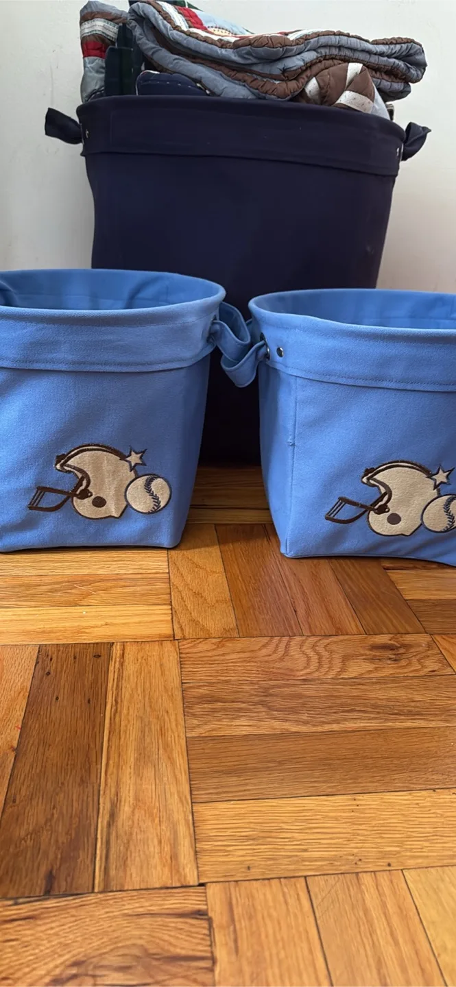 Blue Storage Bins (Set of 2) thumbnail