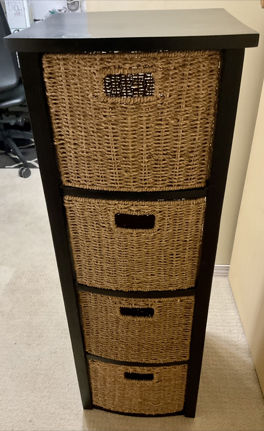Wicker Basket Storage Tower