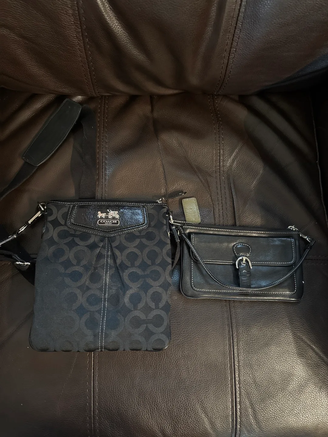 Coach Black Leather Wristlet and Crossbody Bags thumbnail