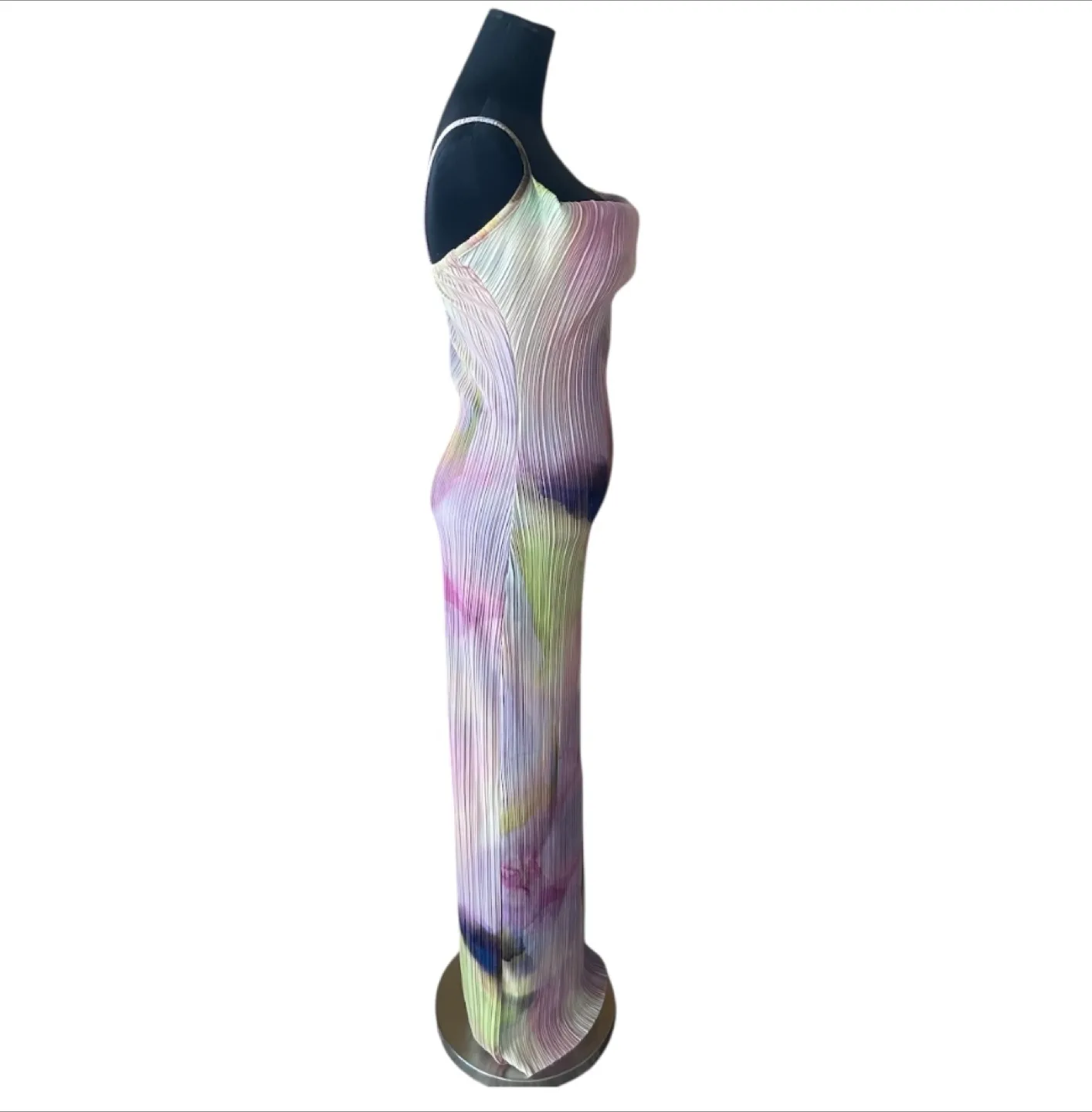 NWOT Soft Pastel Multi-Coloured Maxi Dress image indicator(4)
