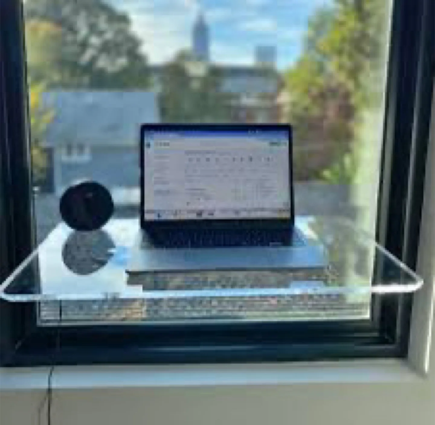 DeskView Window-Mounted Desk  (Clear) image indicator(7)