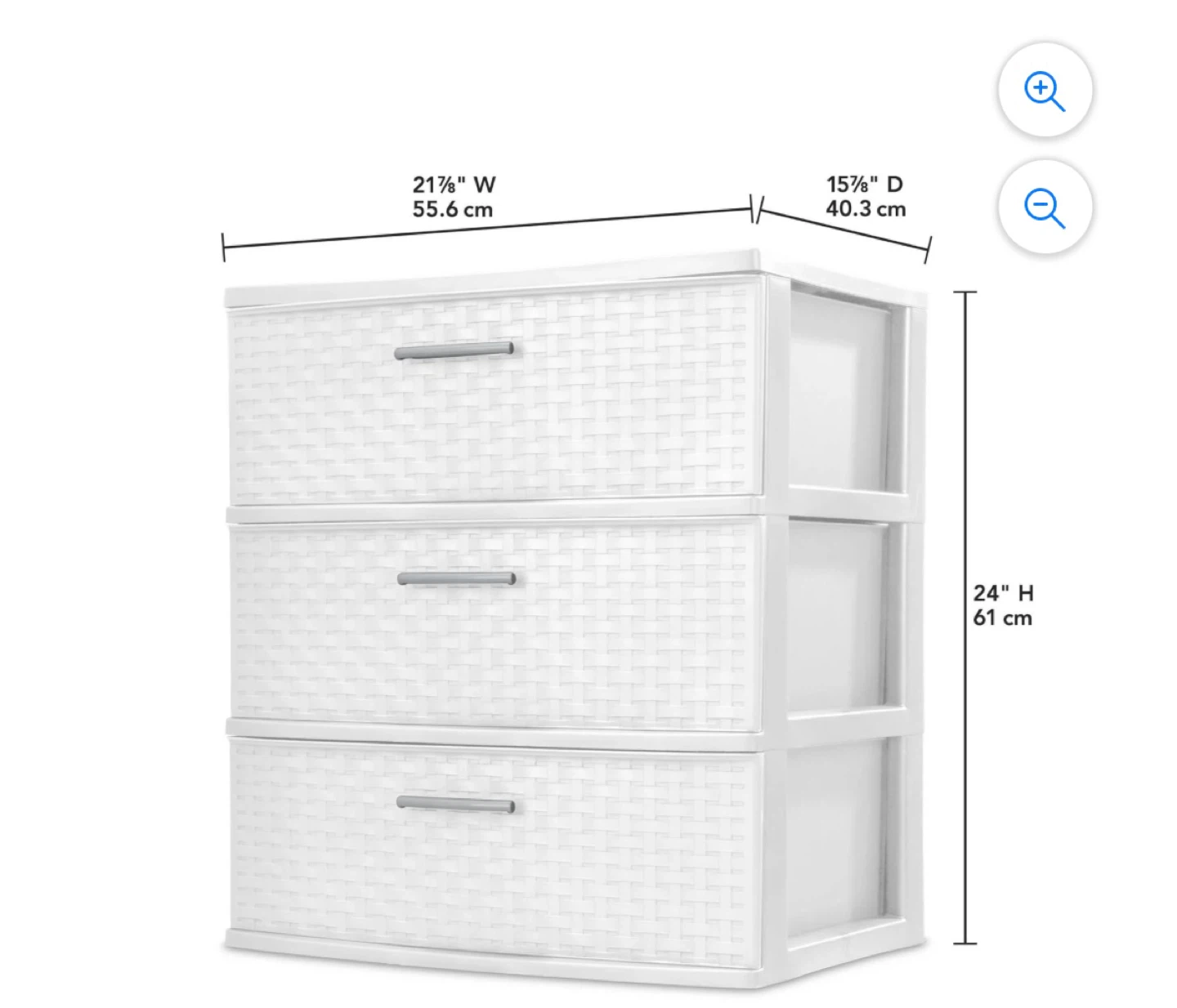 Sterilite 3-Drawer White Weave Tower/ Organizer - photo 2
