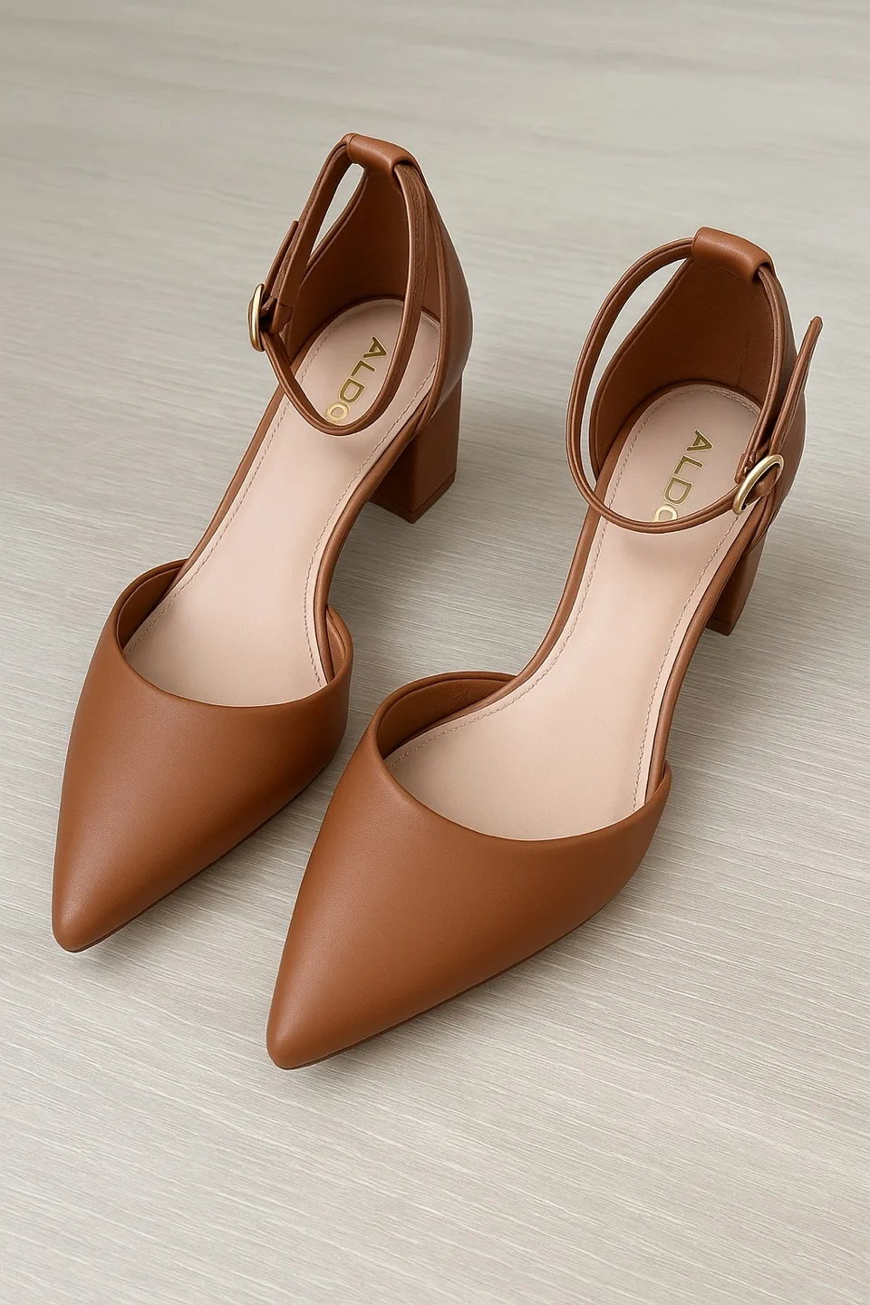 ALDO Brown Heeled Pumps, Size 5