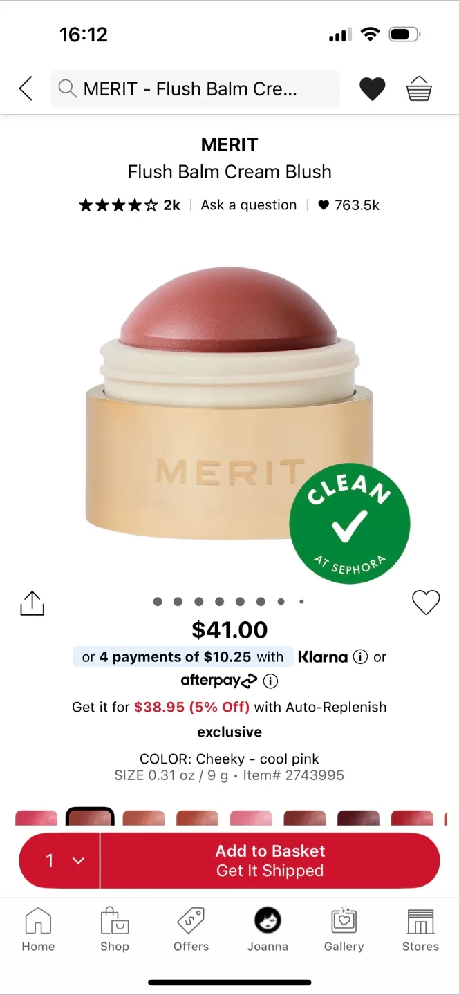 New MERIT Flush Balm Cream Blush - Cheeky image indicator(2)