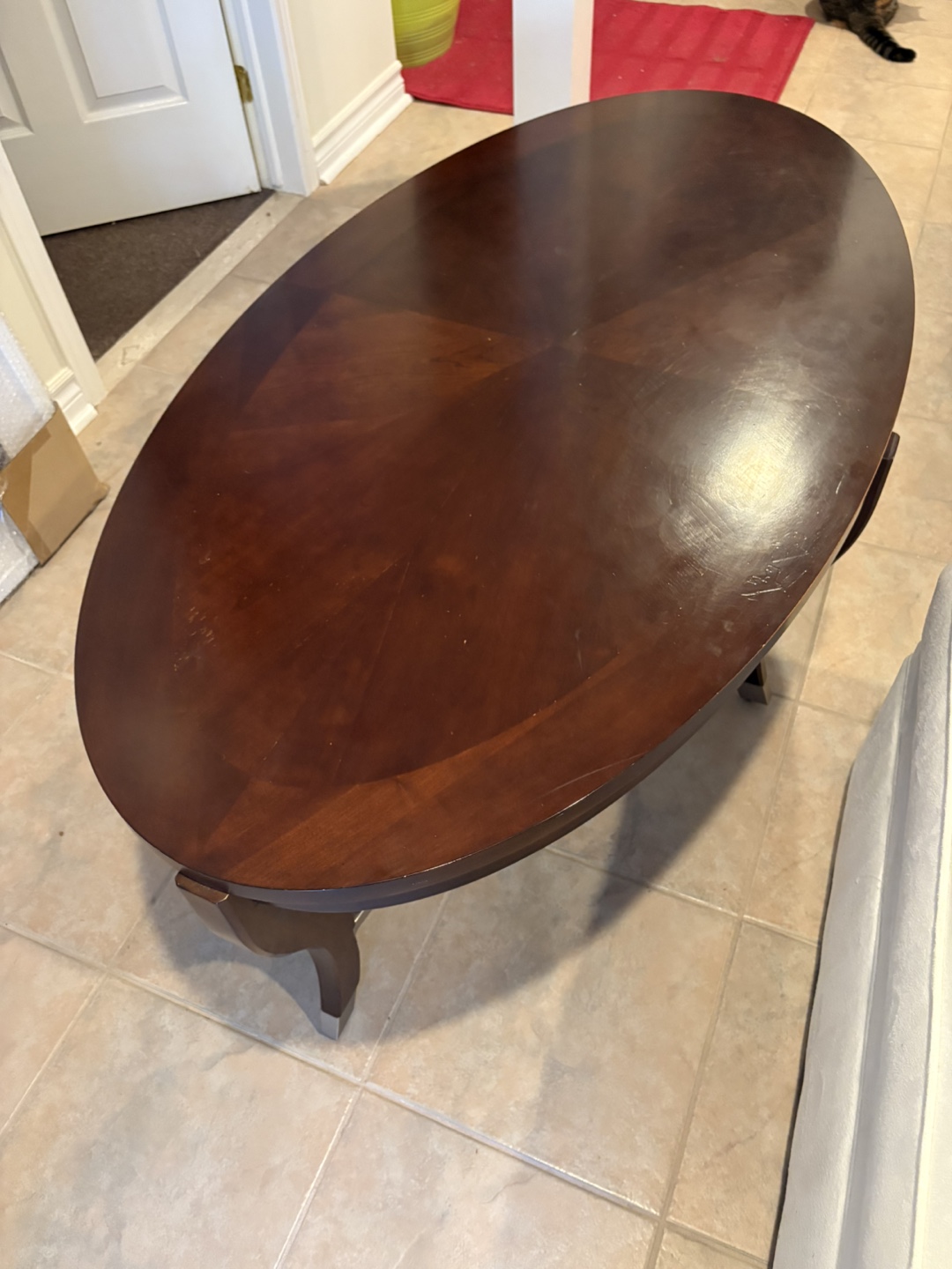 Oval Wood Coffee Table