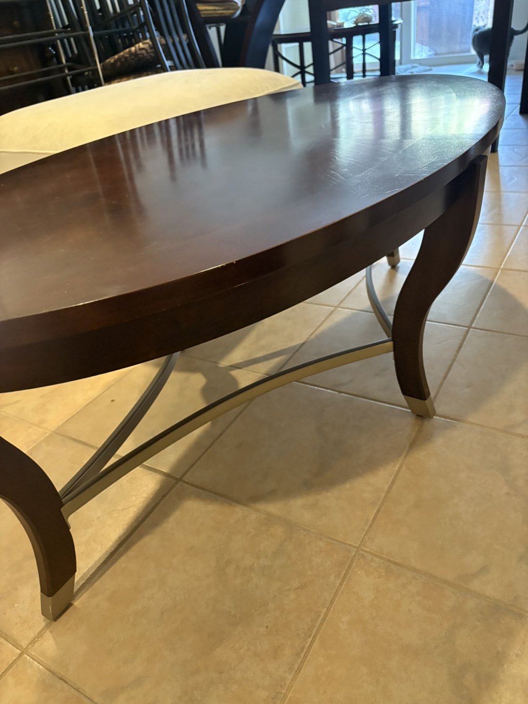 Oval Wood Coffee Table - photo 4