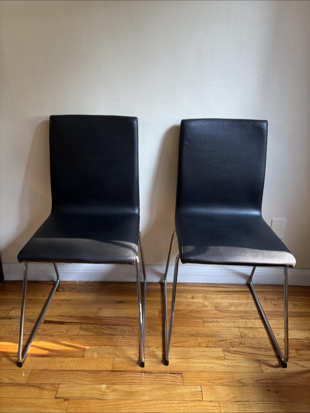 4 IKEA Faux Leather Dining Chairs - photo 3