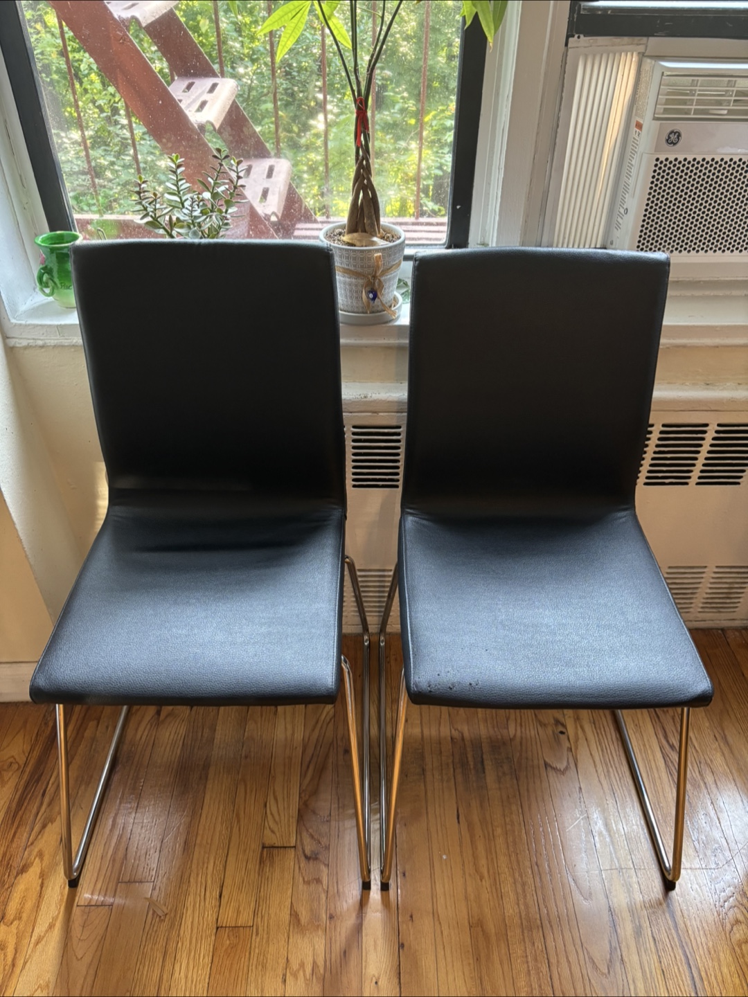 4 IKEA Faux Leather Dining Chairs - photo 2