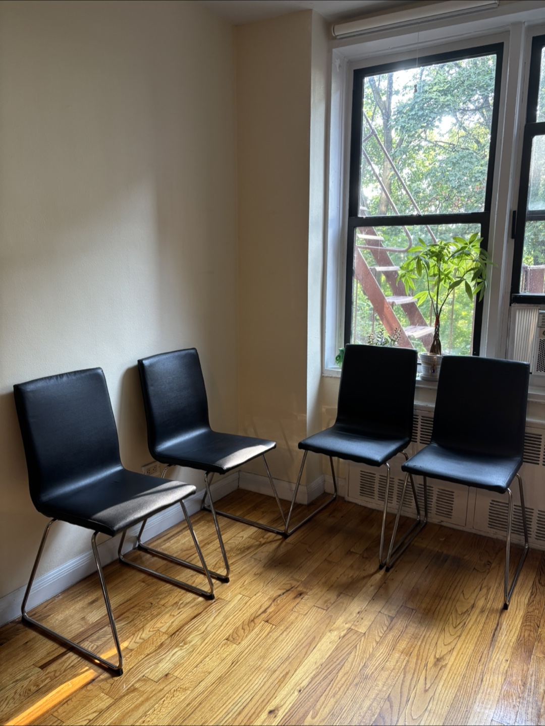 4 IKEA Faux Leather Dining Chairs