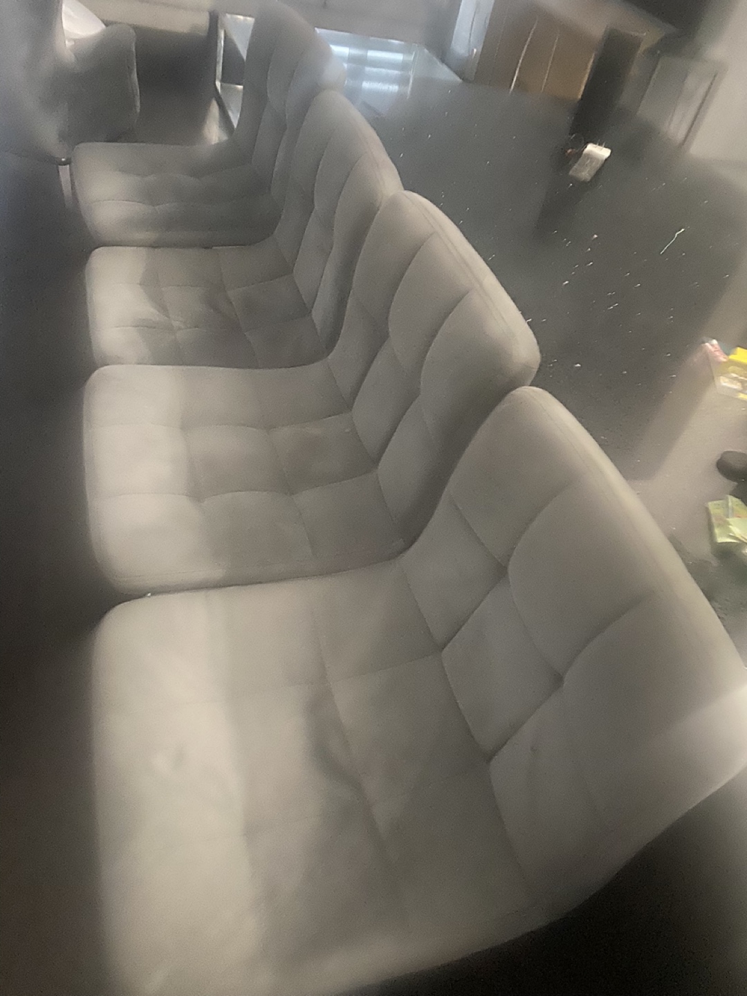 Grey Swivel Bar Stool