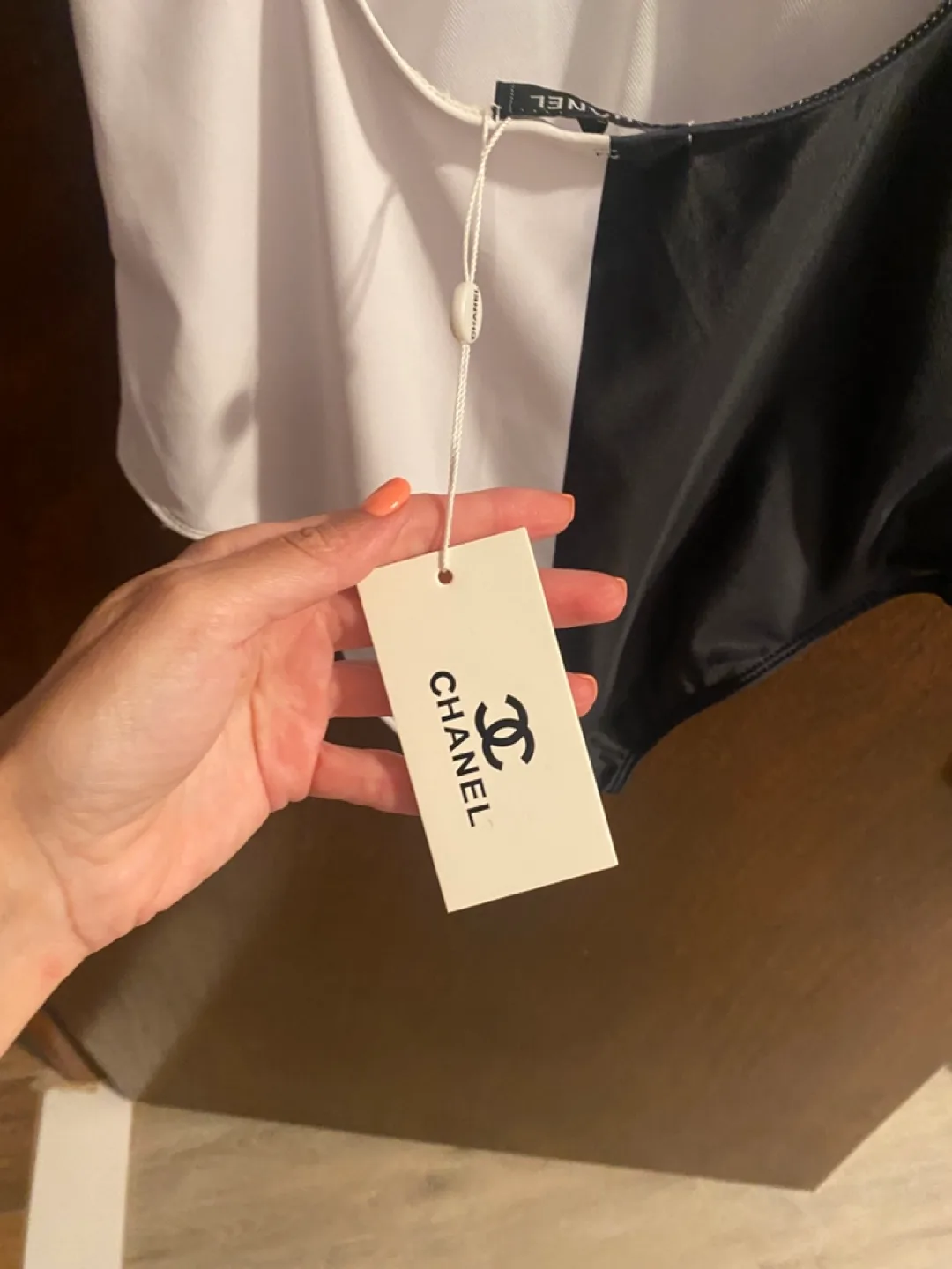 Chanel Black & White One-Piece Swimsuit image indicator(5)