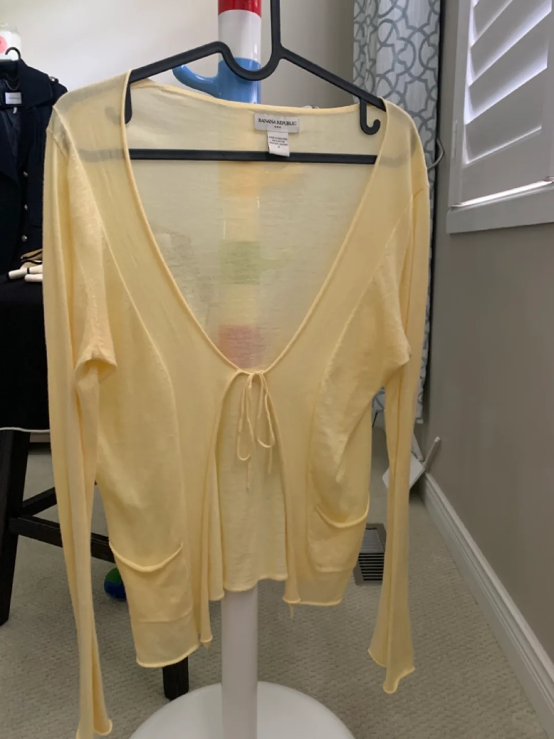 Banana Republic Yellow Cotton Cardigan - Size S thumbnail
