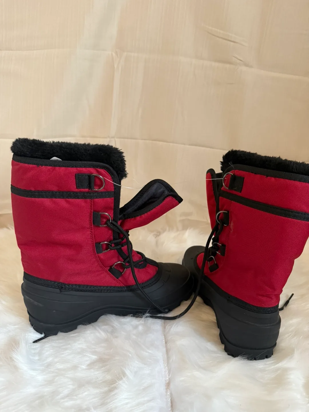 Canadiana Winter Lined Boots - Red & Black image indicator(4)