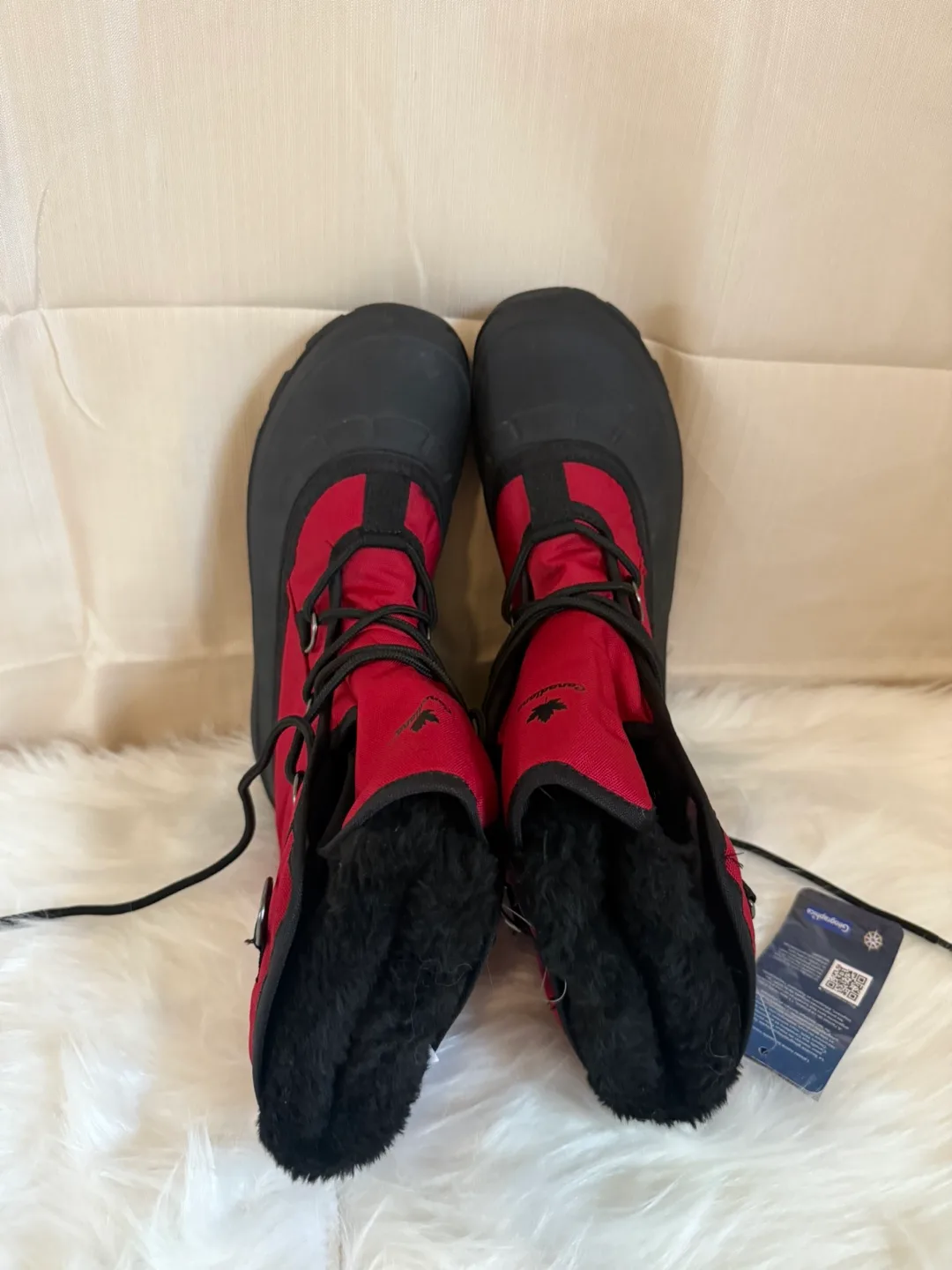 Canadiana Winter Lined Boots - Red & Black image indicator(5)