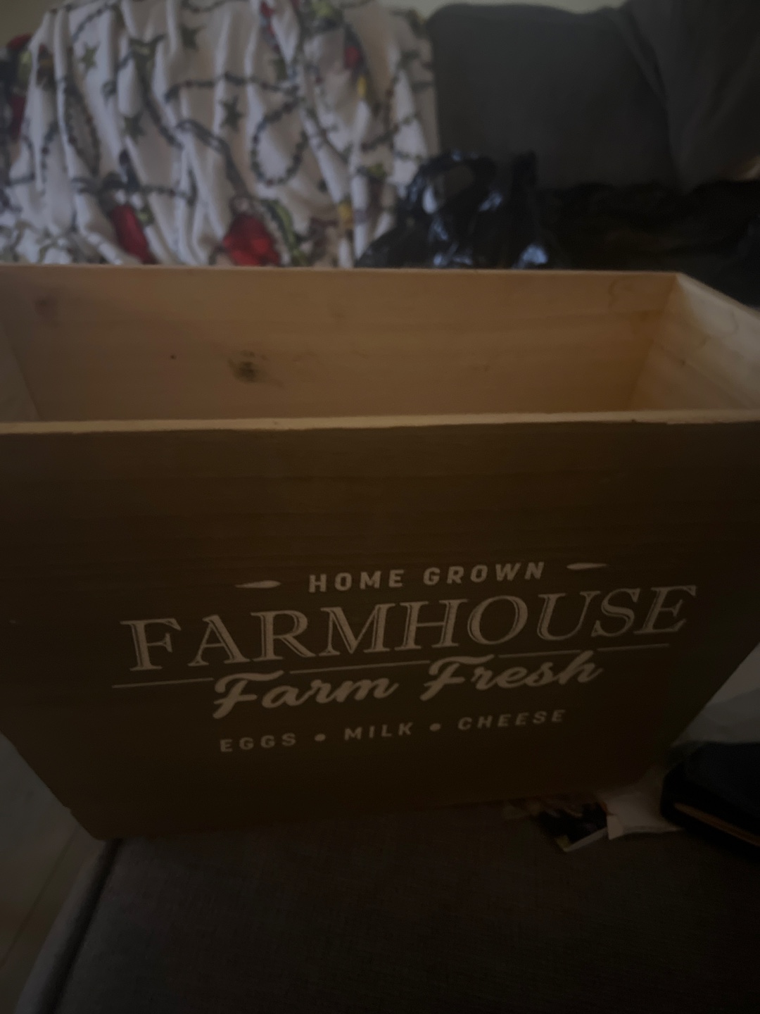 Farmhouse Farm Fresh Wooden Box