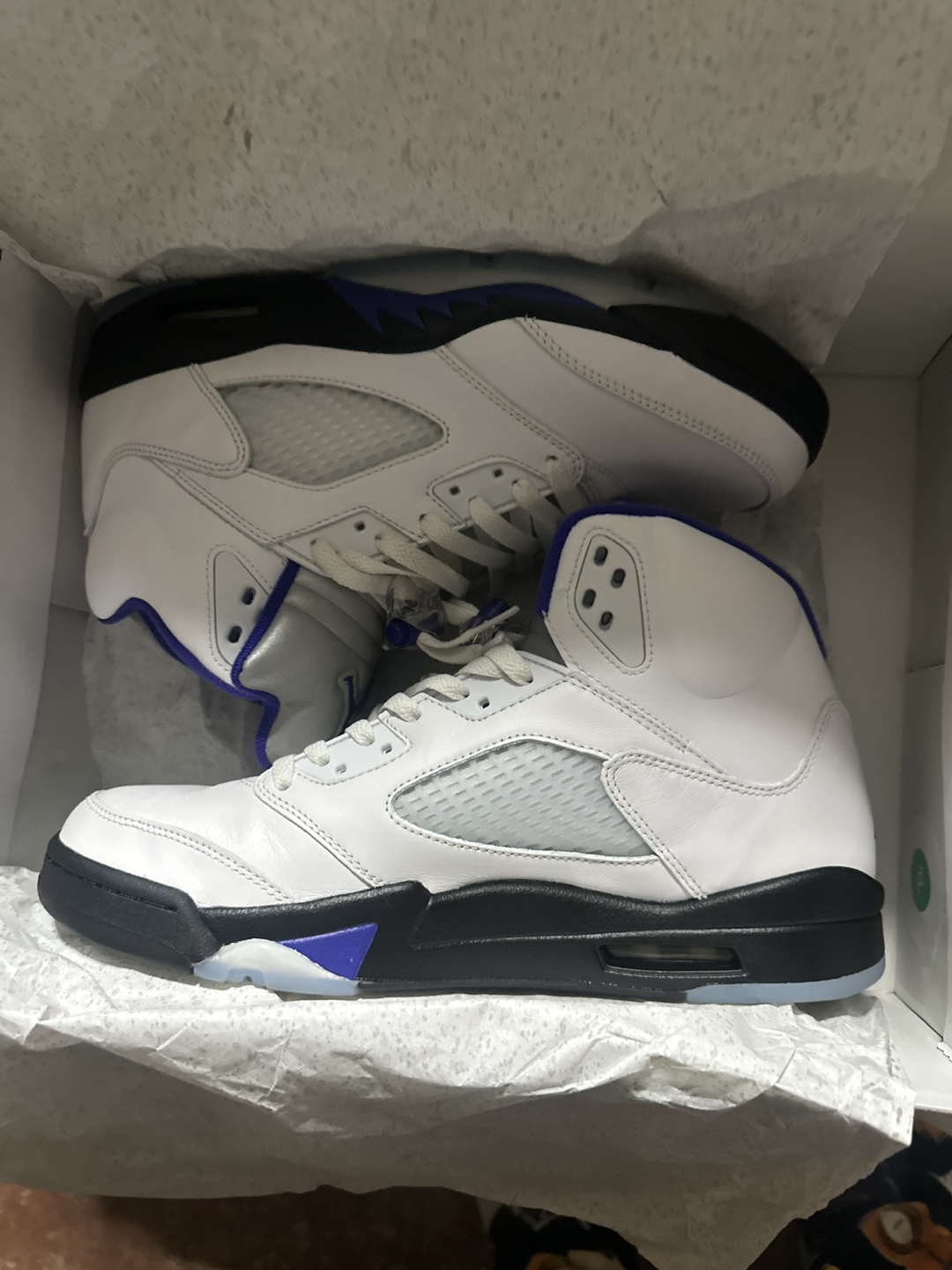 Air Jordan 5 Retro White/Grape Ice US 11.5