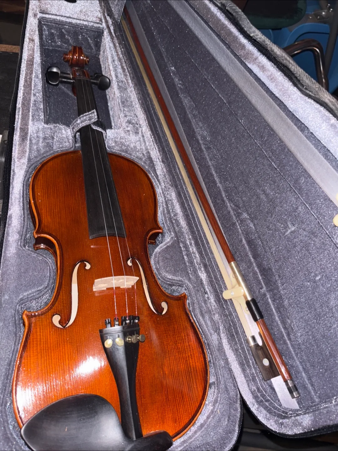 Violin with case. Needs a string thumbnail
