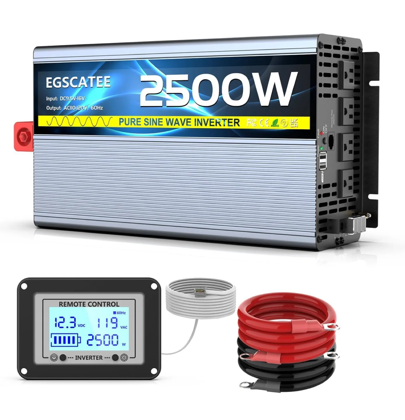 New EGSCATEE 2500W Pure Sine Wave Inverter thumbnail