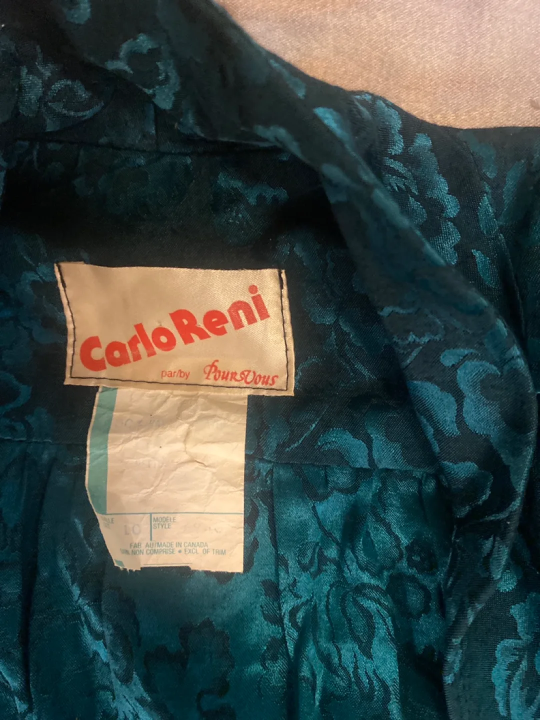 Carlo Reni Teal Floral Dress image indicator(3)