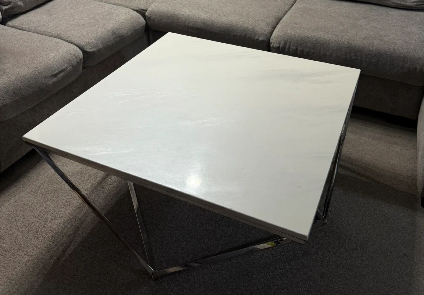 Modern Square Elegant Coffee Table - 17.5” x 38.5” image indicator(4)