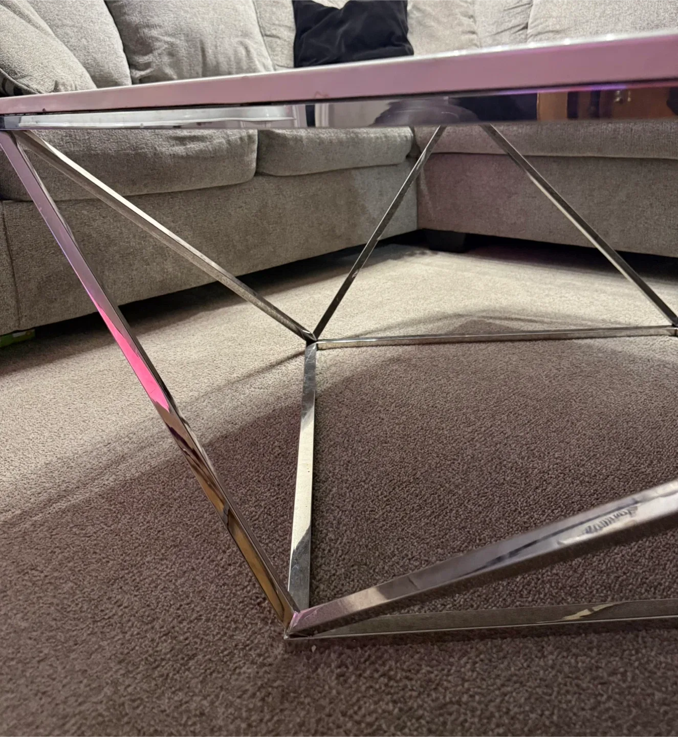 Modern Square Elegant Coffee Table - 17.5” x 38.5” image indicator(5)