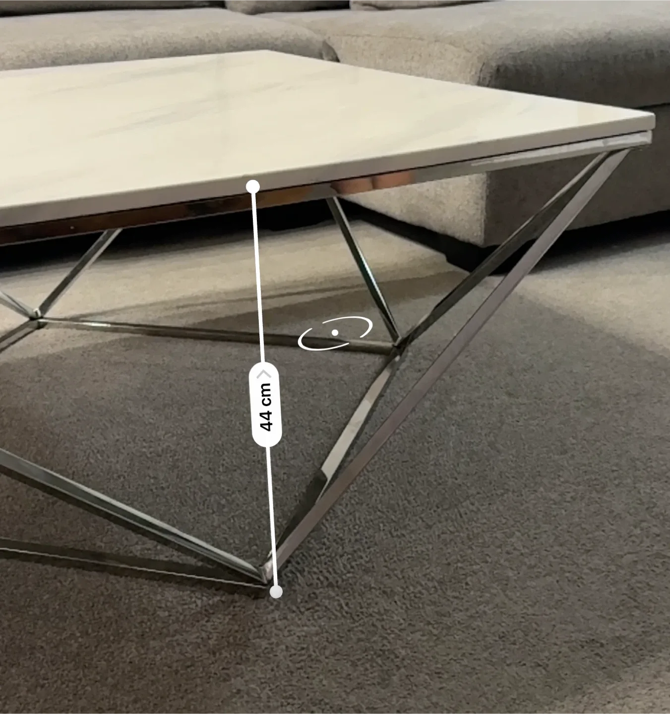 Modern Square Elegant Coffee Table - 17.5” x 38.5” image indicator(9)