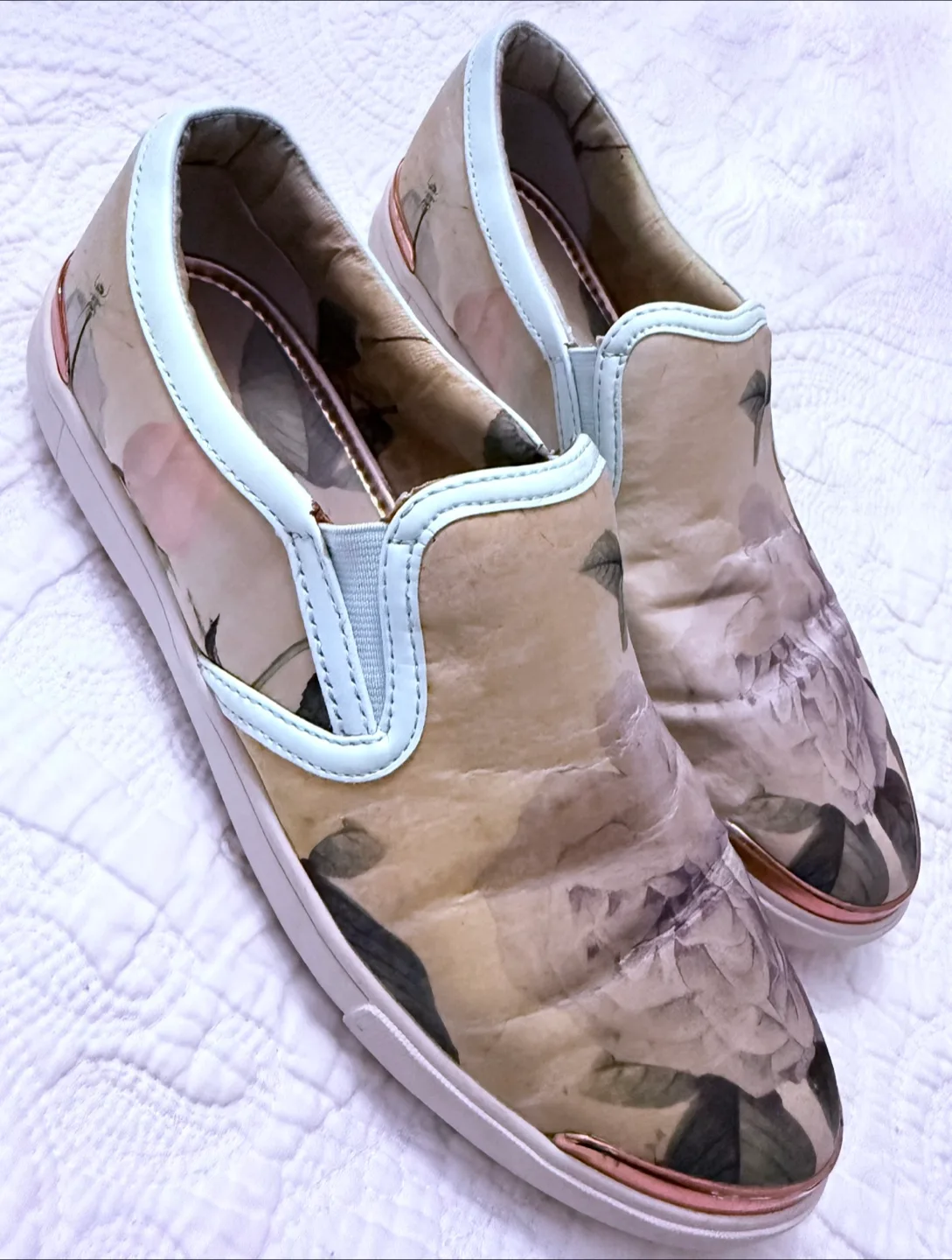 Ted Baker Malbeck Floral Slip On Shoes thumbnail
