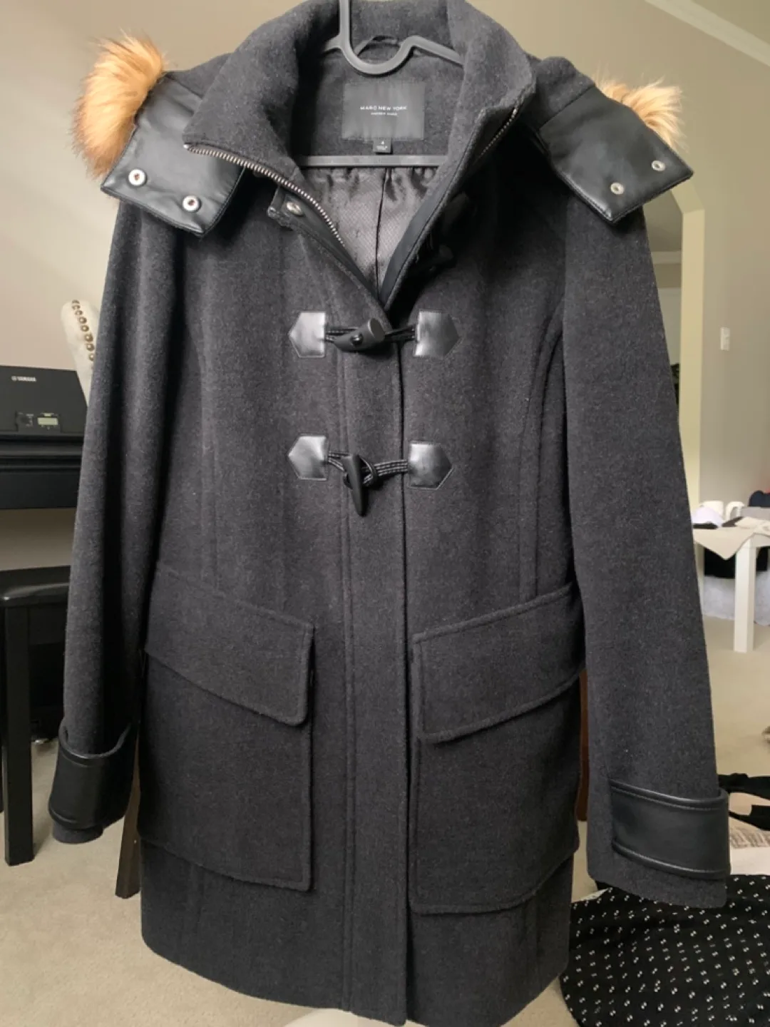 Marc New York Grey Wool Blend Duffle Coat thumbnail