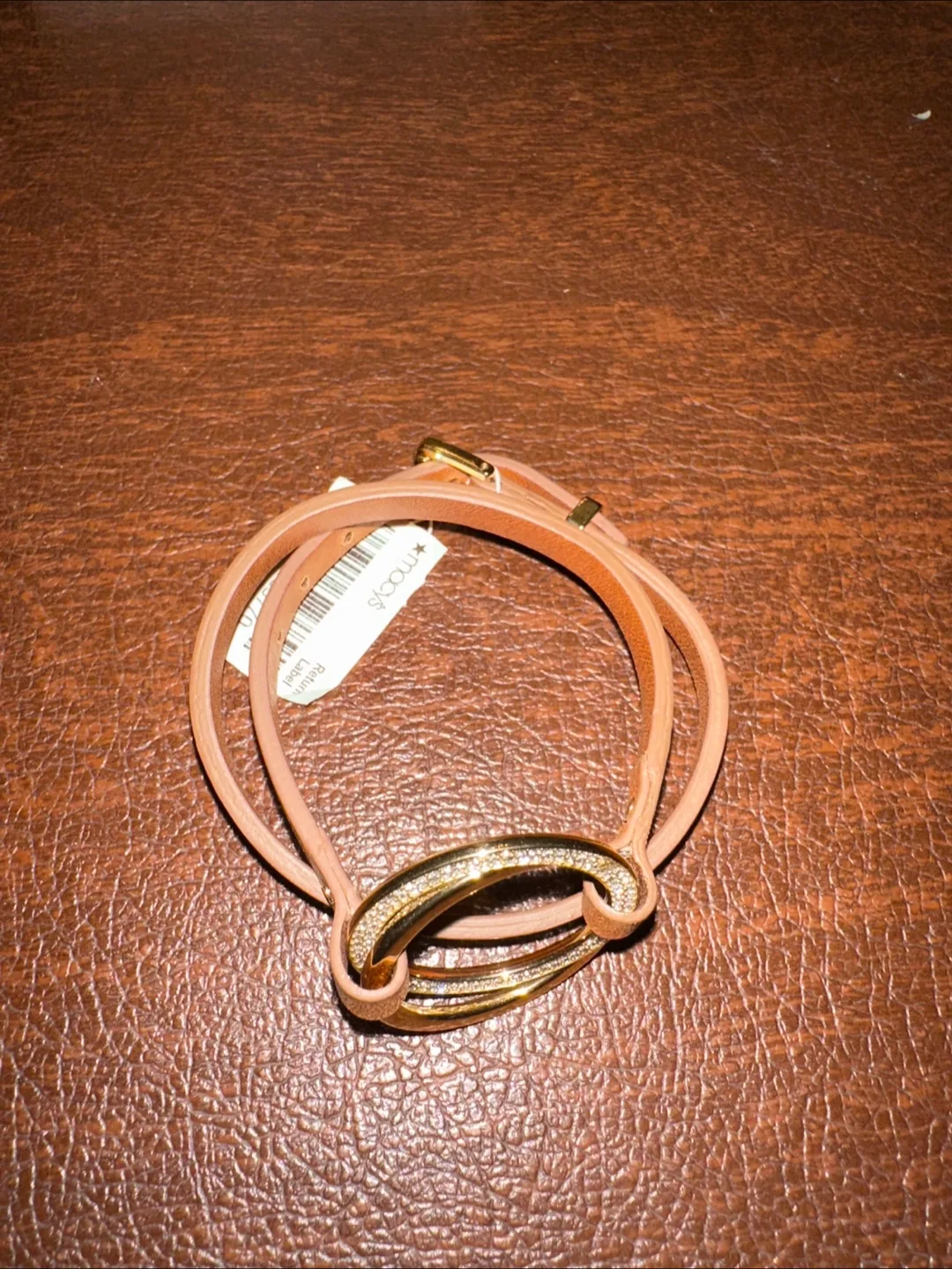Michael Kors Brown Leather Wrap Bracelet image indicator(3)