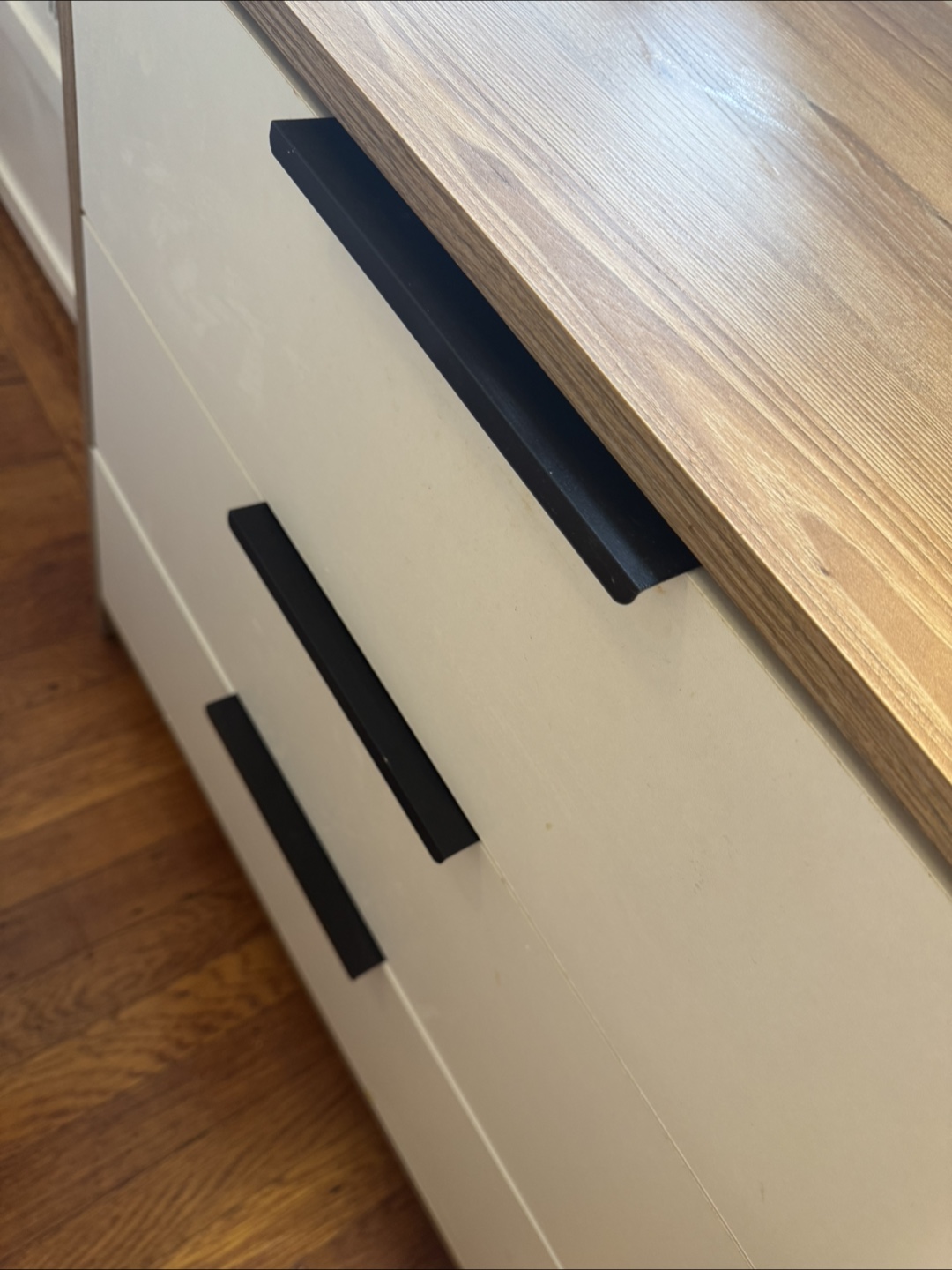 White & Wood 3-Drawer Dresser - 27"x28" - photo 5