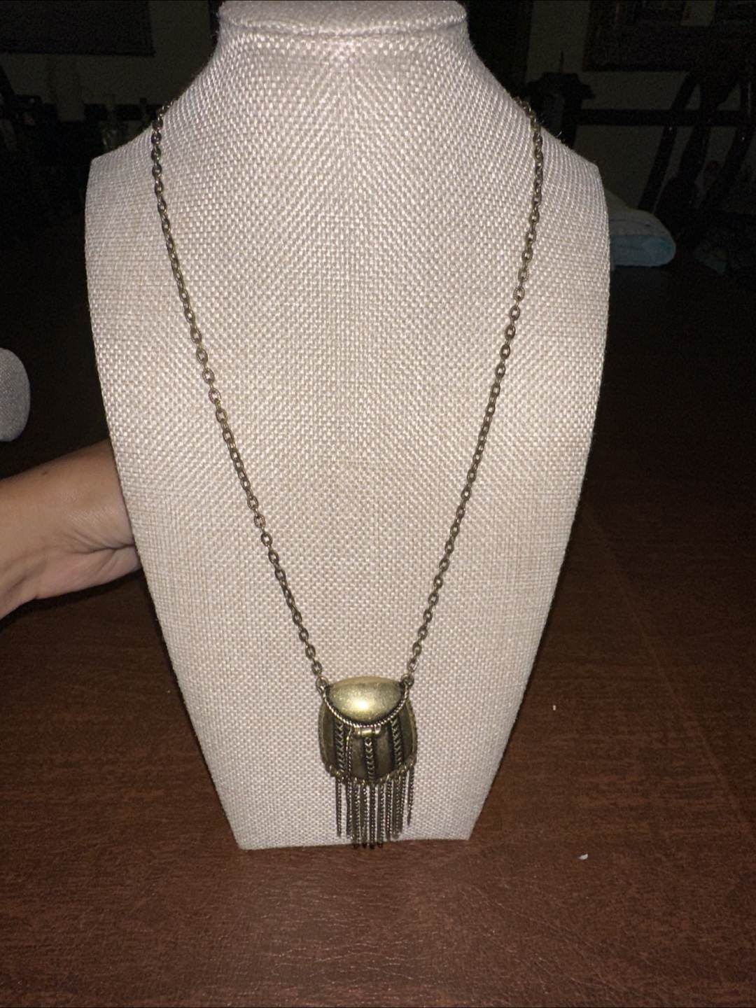 Vintage Style Gold Fringe Necklace - photo 2