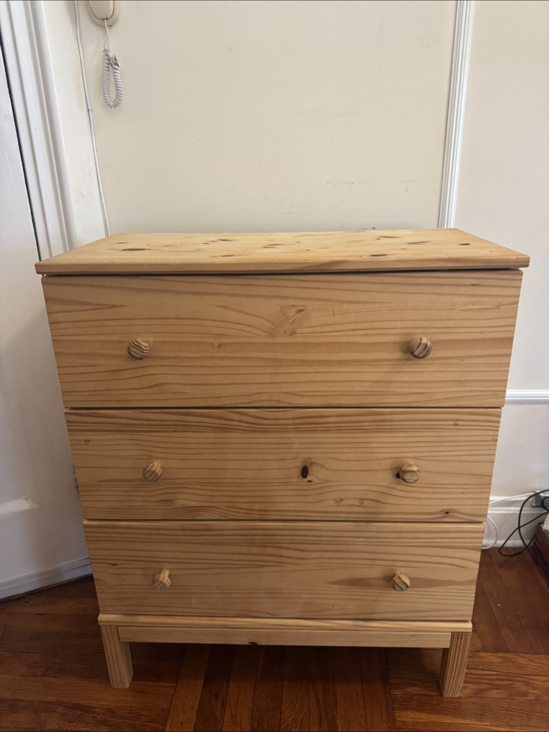 IKEA TARVA Wooden 3-Drawer Dresser