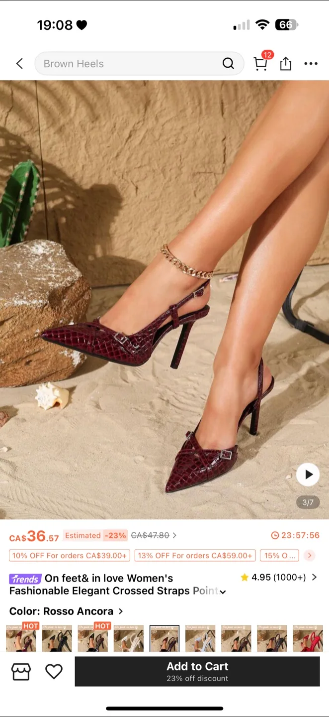 On feet& in love Rosso Ancora Heels image indicator(2)