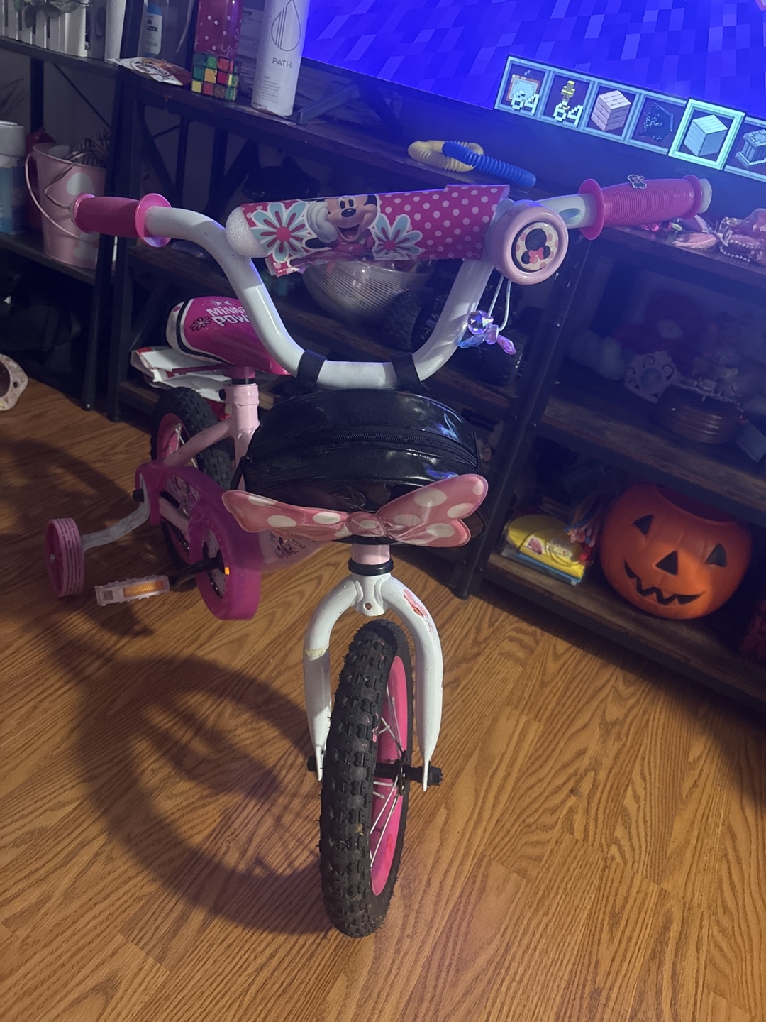 Minnie Mouse Girls Bike - Pink & White - photo 2