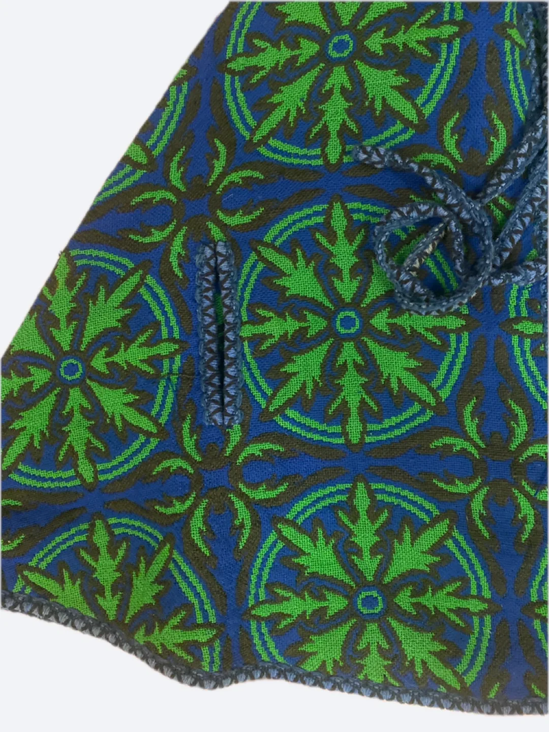 STUNNING Vintage Patterned Blue & Green Cape image indicator(3)