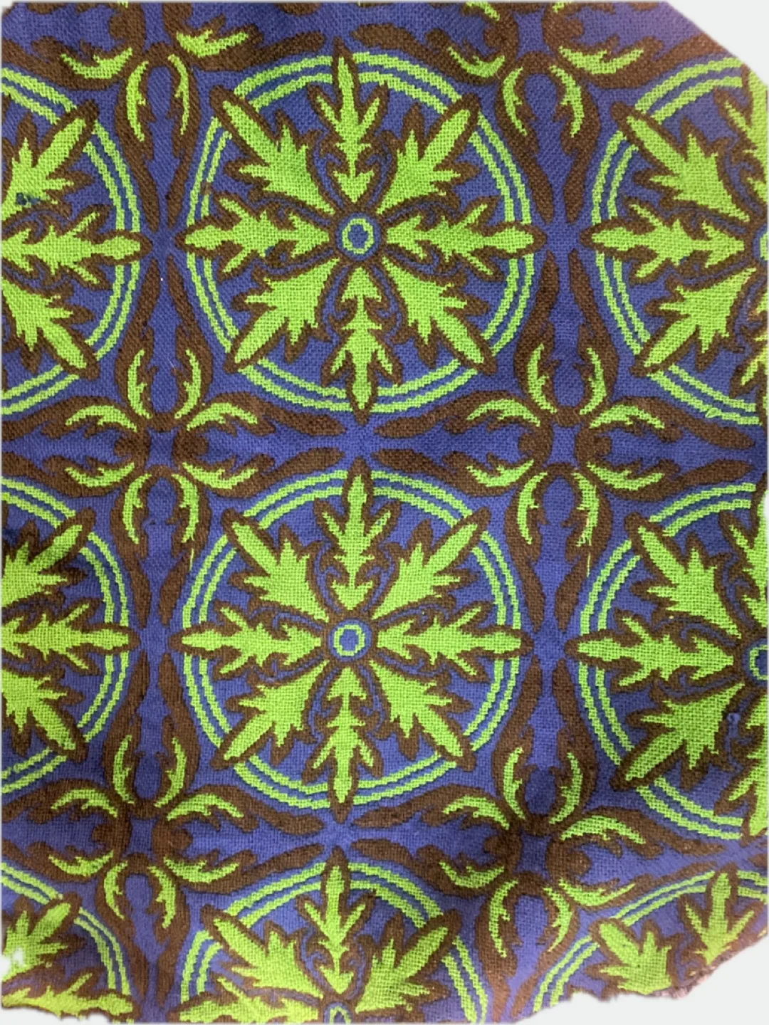STUNNING Vintage Patterned Blue & Green Cape image indicator(5)