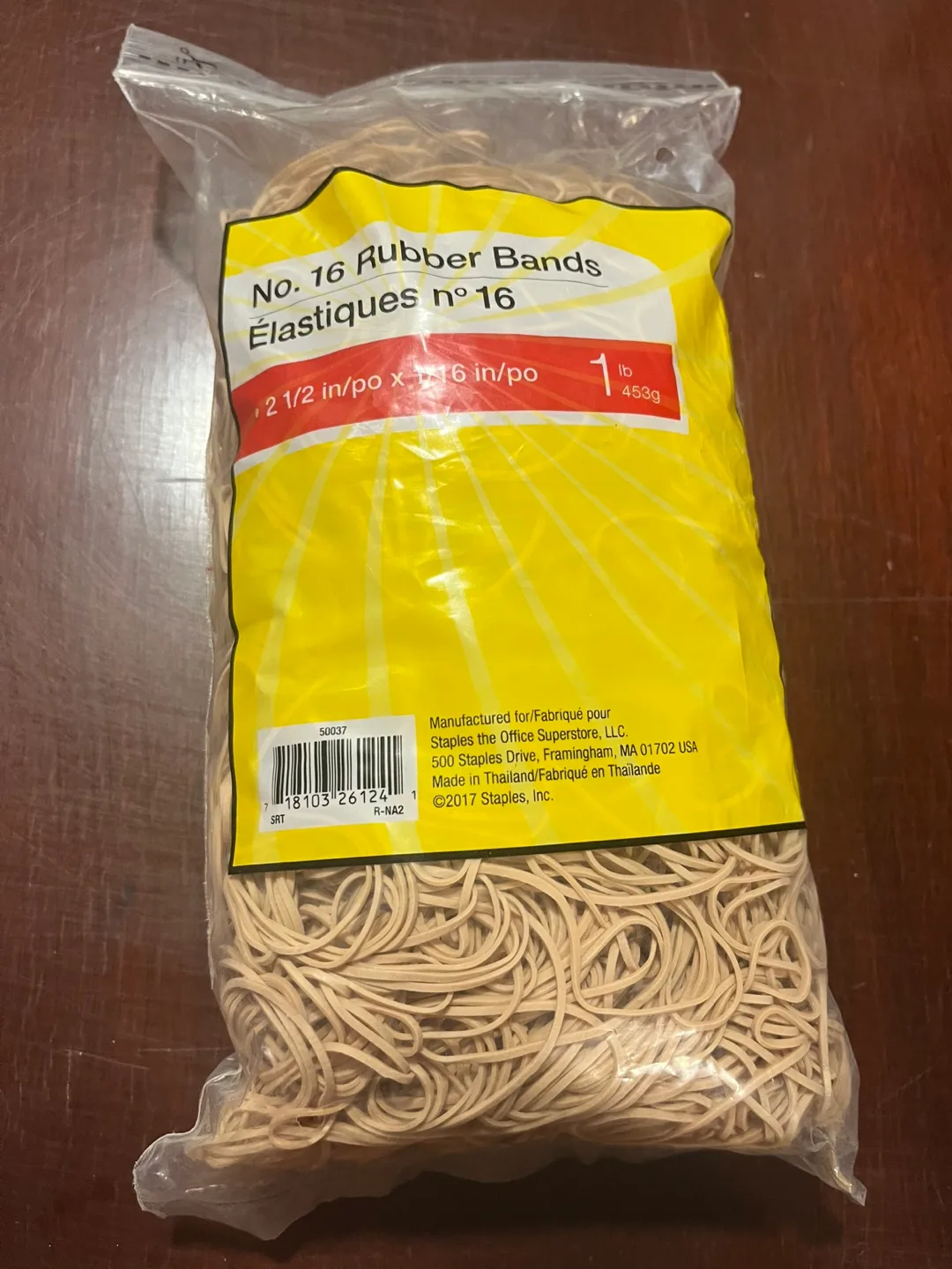 Staples No. 16 Rubber Bands - 1lb Bag thumbnail