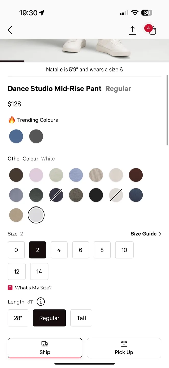 Lululemon Dance Studio Mid-Rise Pant - Size 2 image indicator(2)