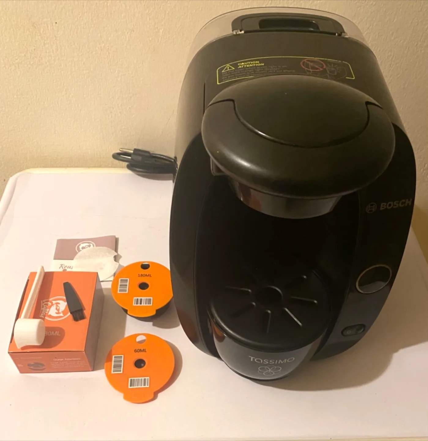 Bosch Tassimo Coffee Machine + Reusable Capsules thumbnail