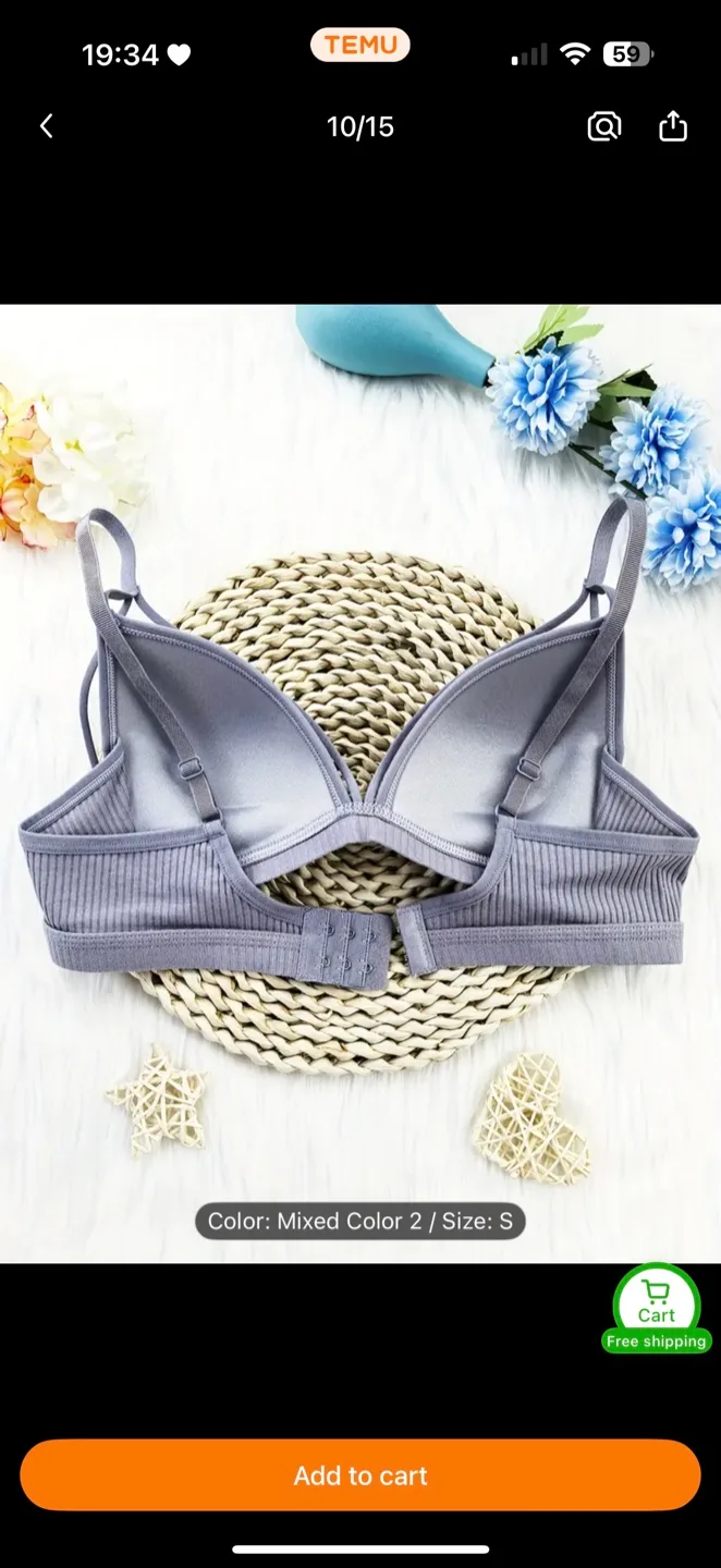 Temu Bra - Mixed Colour 3 - Size S image indicator(4)