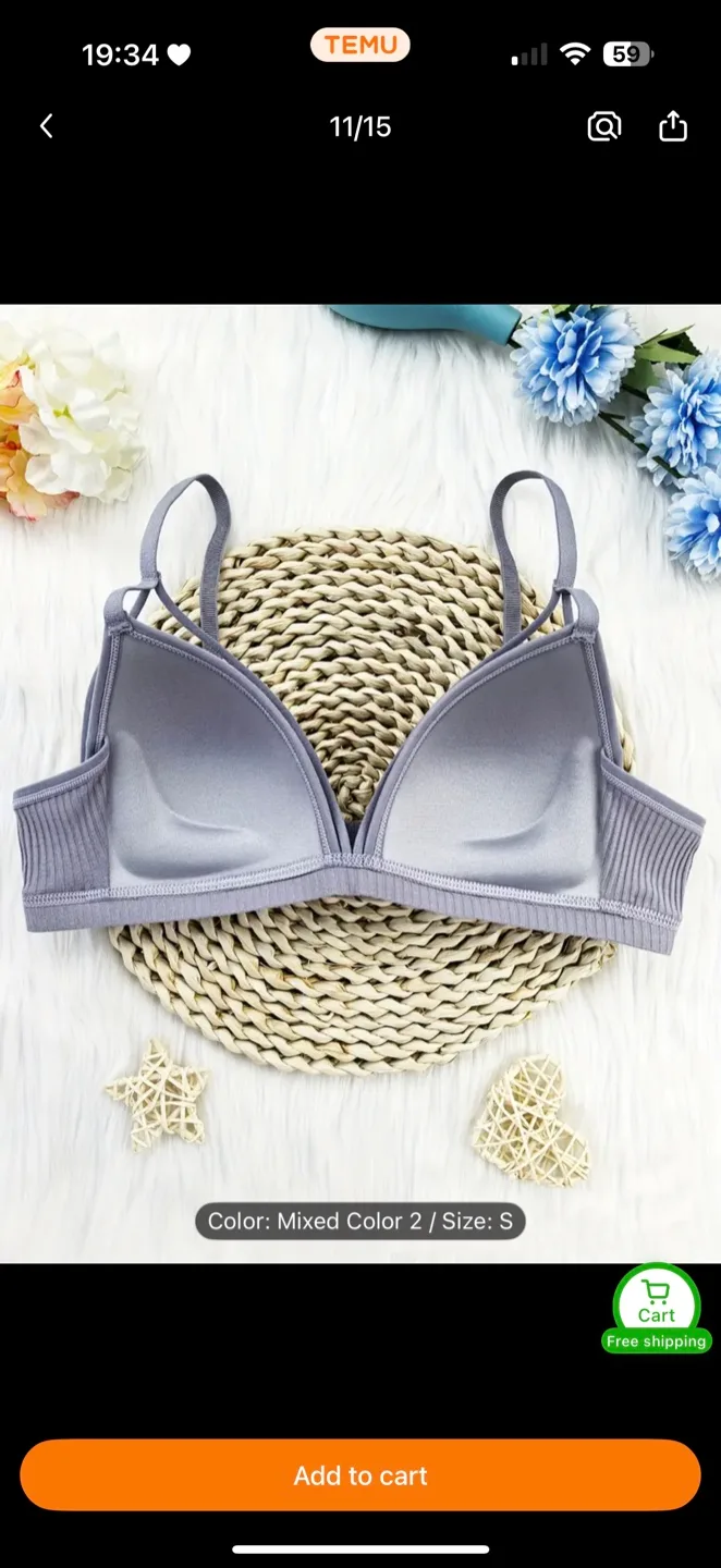 Temu Bra - Mixed Colour 3 - Size S image indicator(5)
