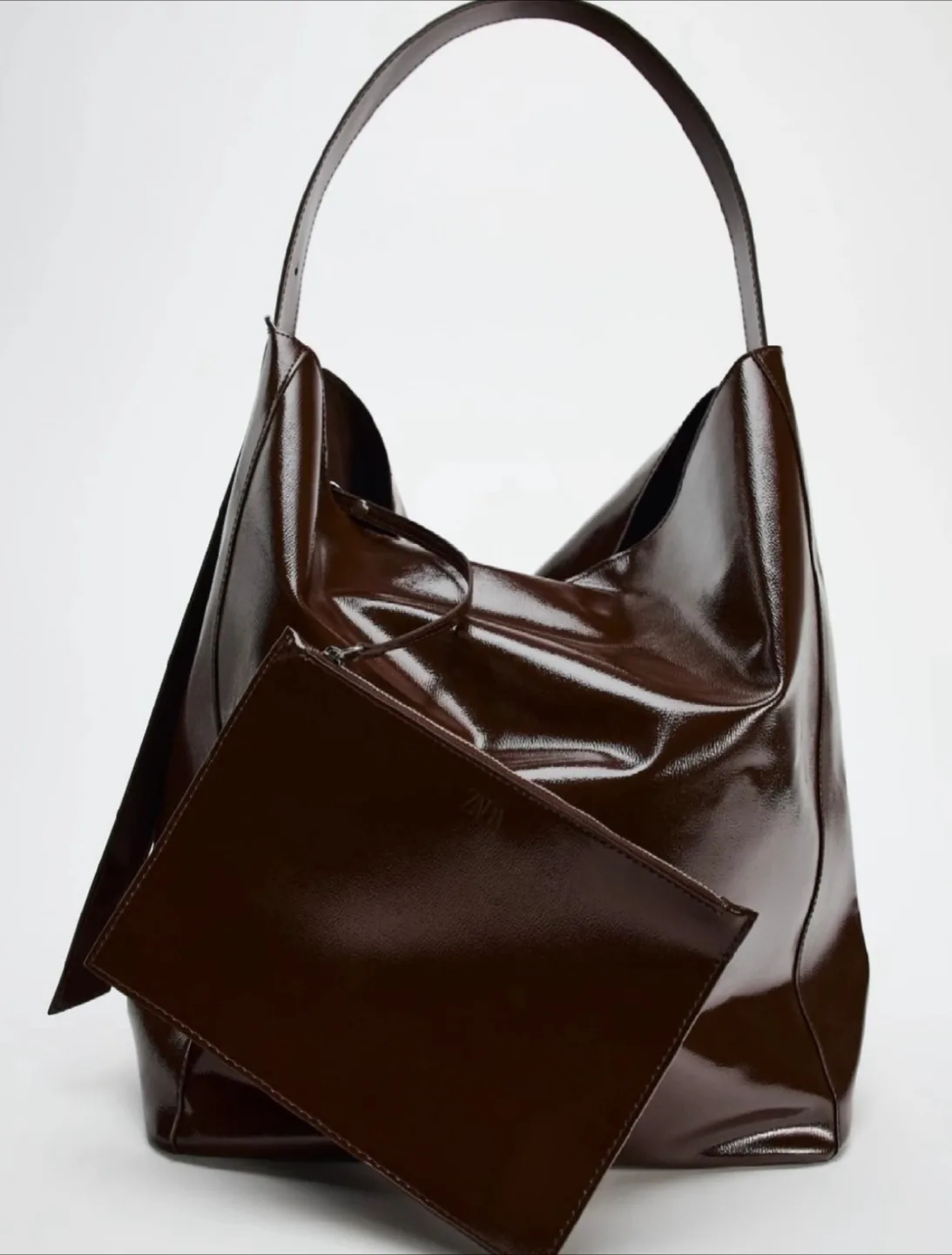 Maxi Brown Bucket Shoulder Bag thumbnail