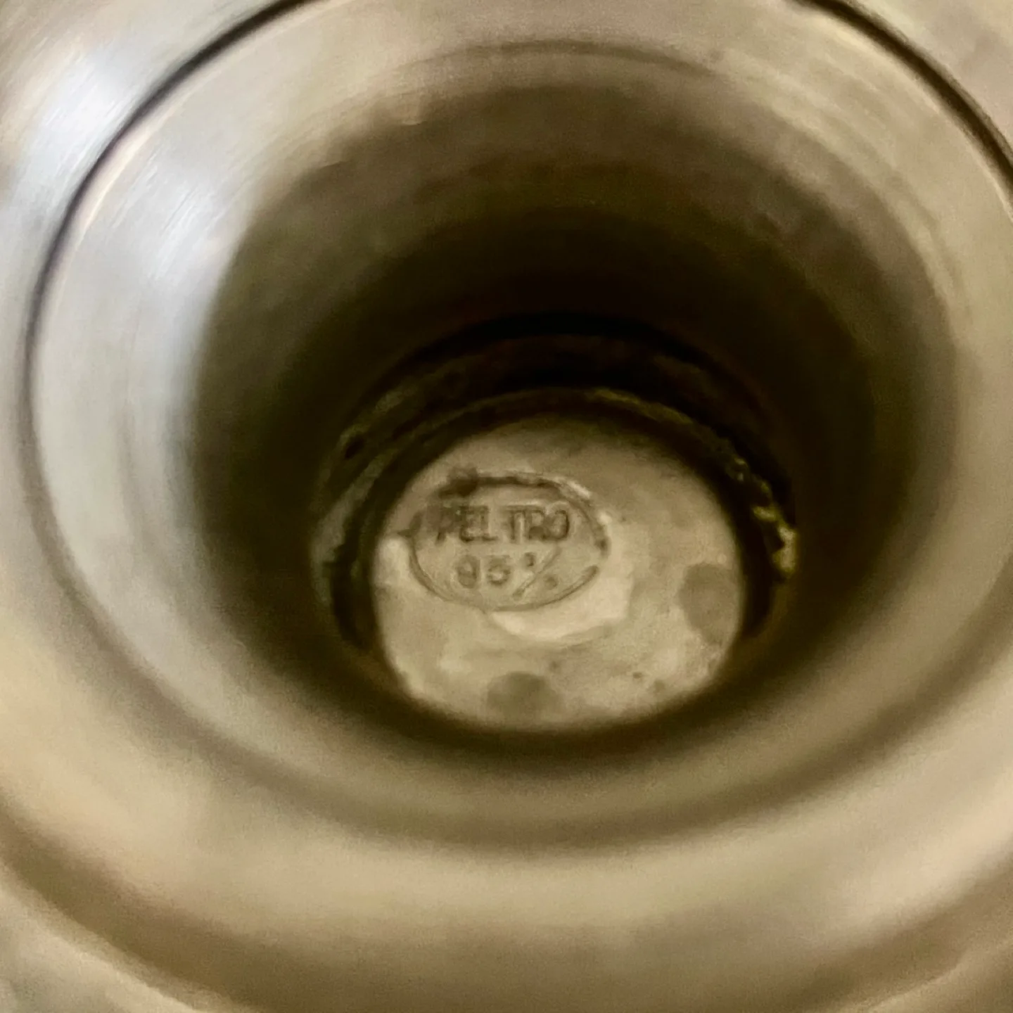 Ariston Peltro Pewter Sugar Bowl image indicator(3)