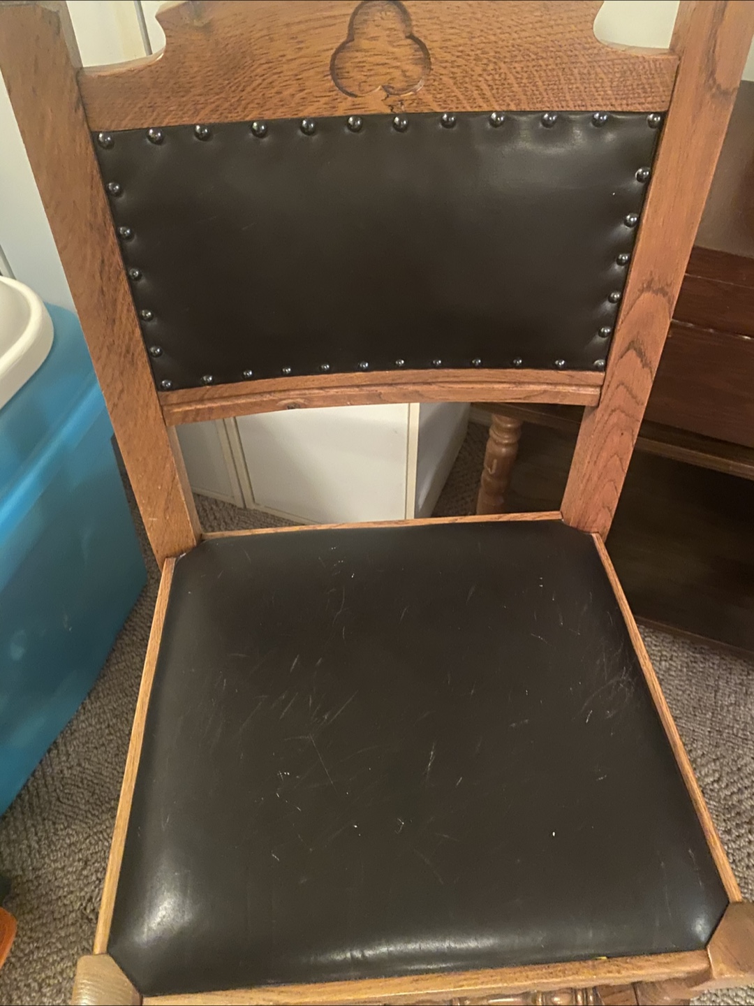 Antique Oak Dining Chair - photo 2