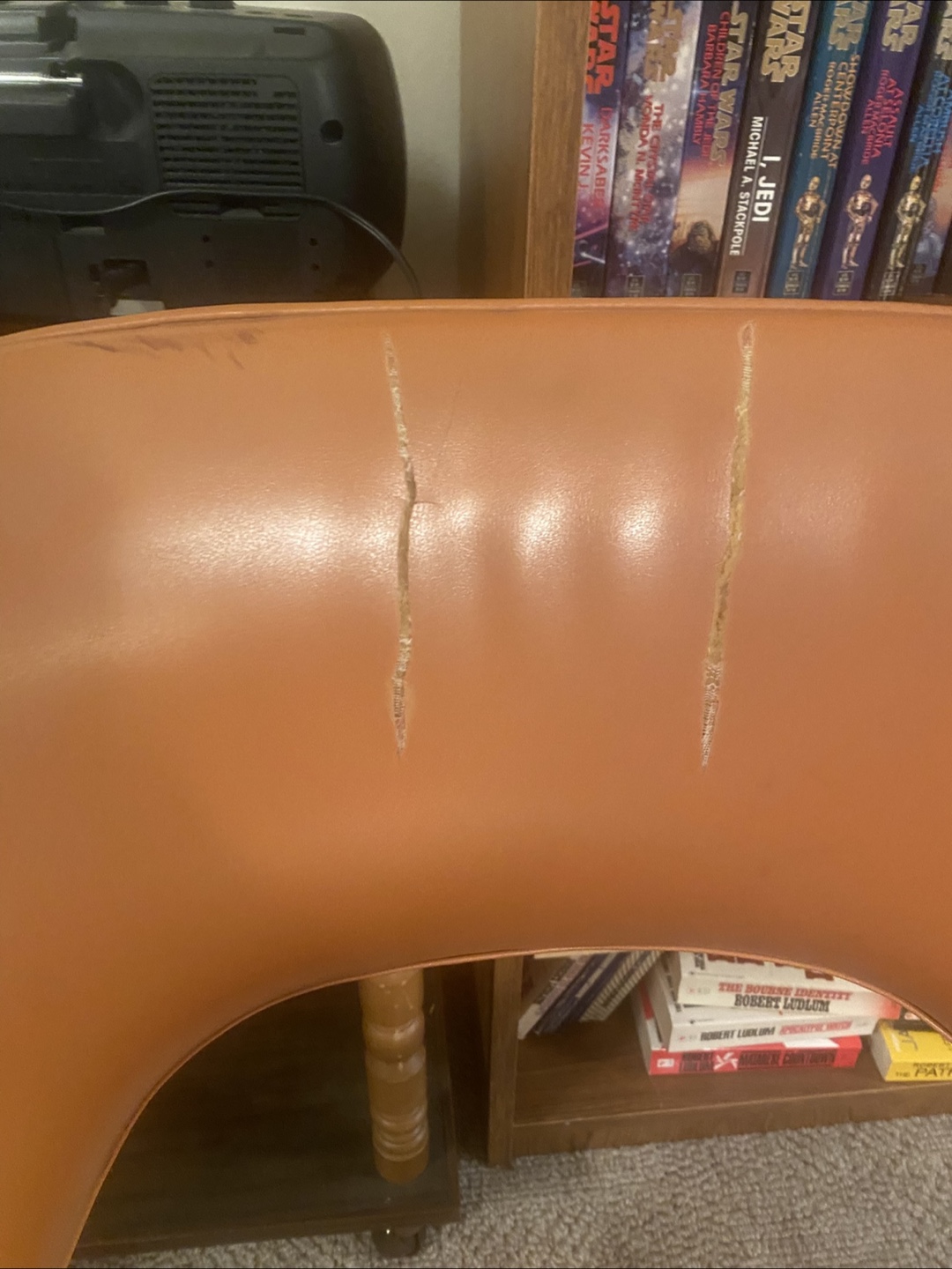 Vintage Orange Vinyl Armchair - photo 2
