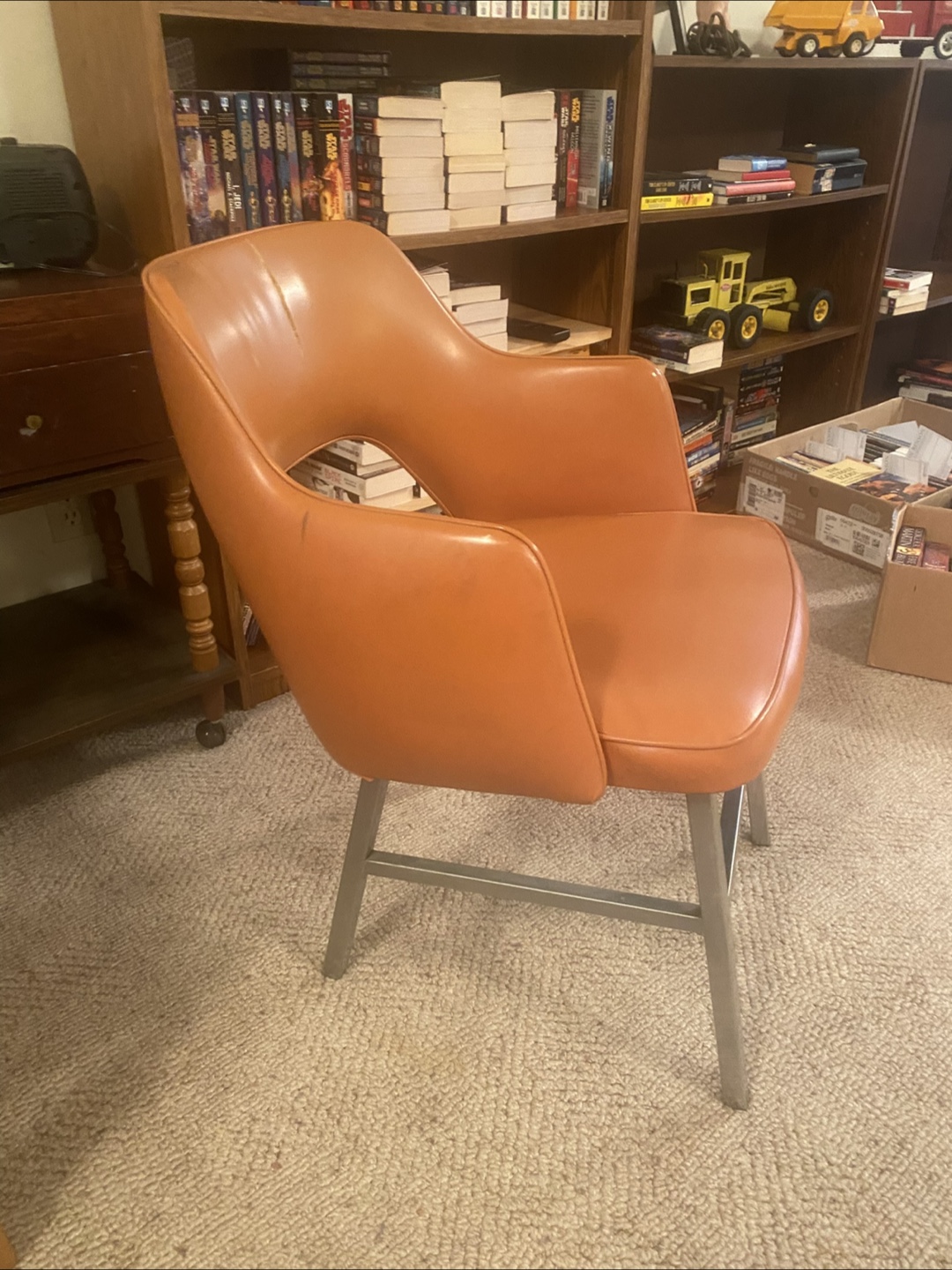 Vintage Orange Vinyl Armchair - photo 3
