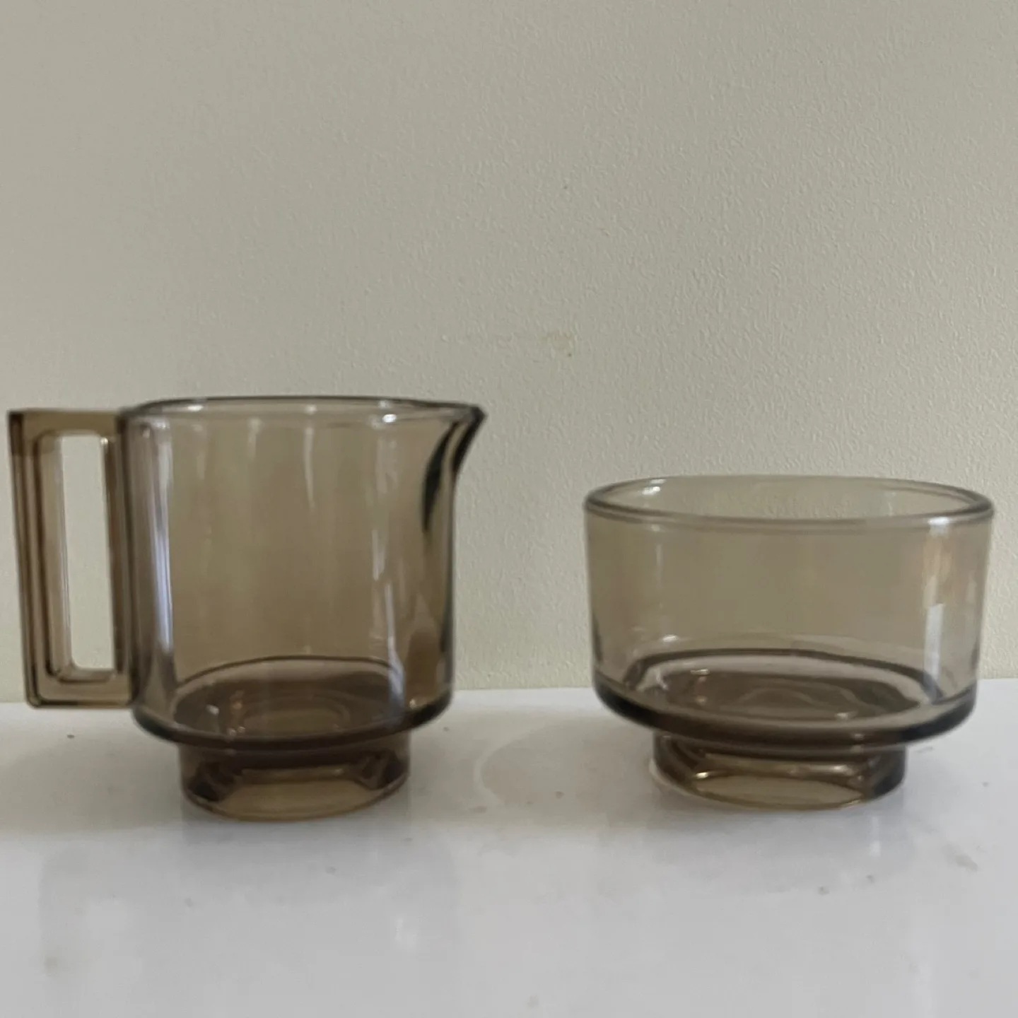 MCM Italian Glass Cream and Sugar Set thumbnail
