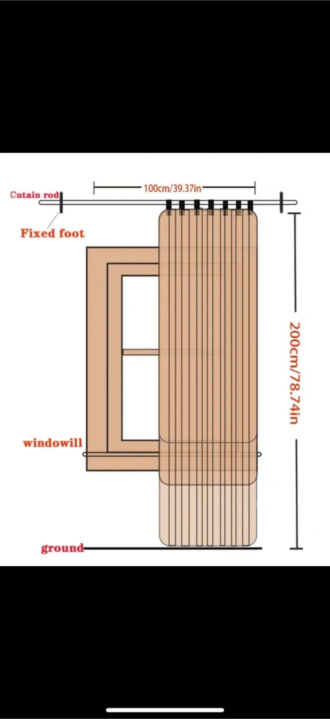 🥕Beaded String Curtain, Beige, 100x200cm image indicator(4)