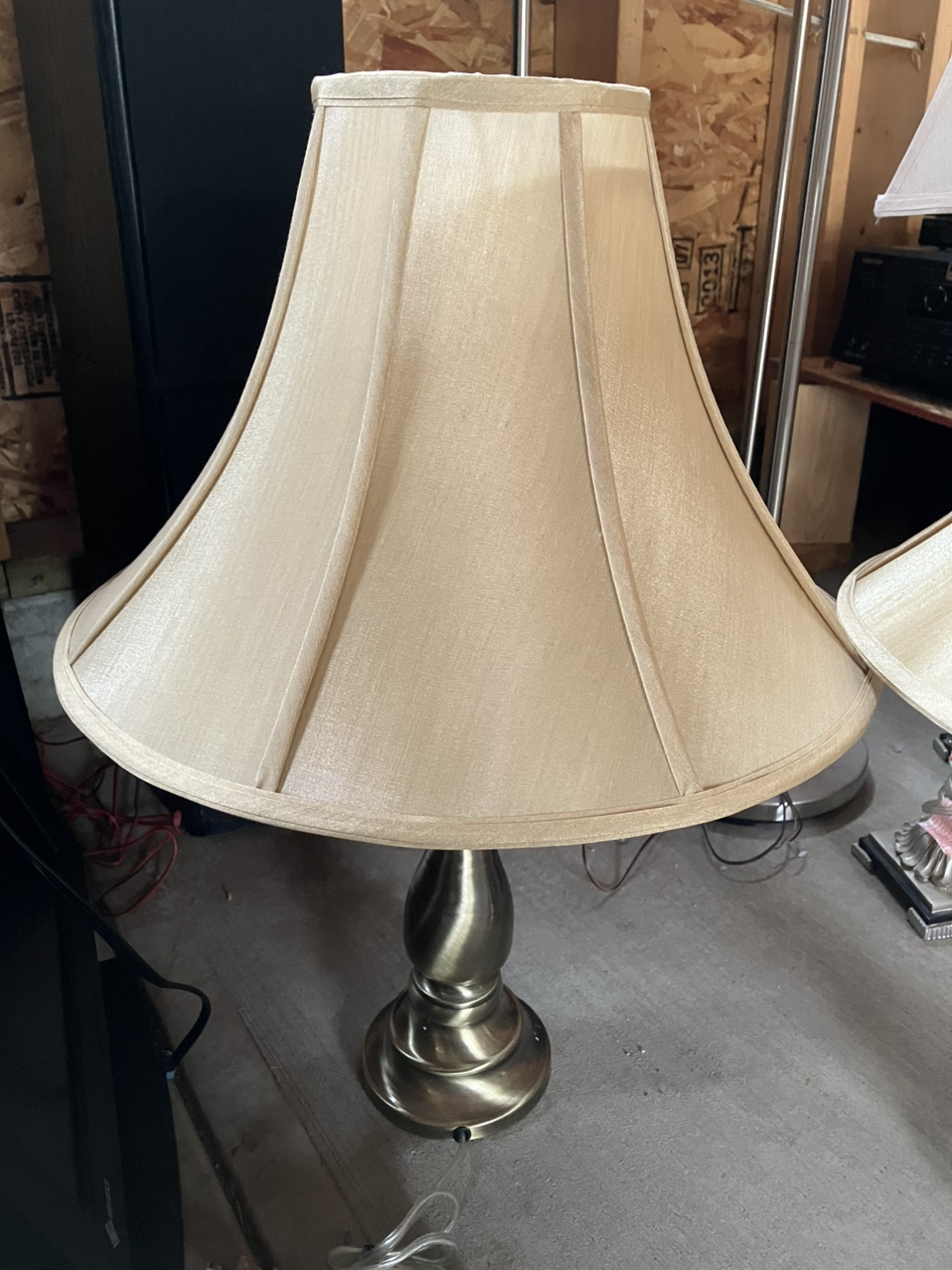 Table Lamp with Beige Shade