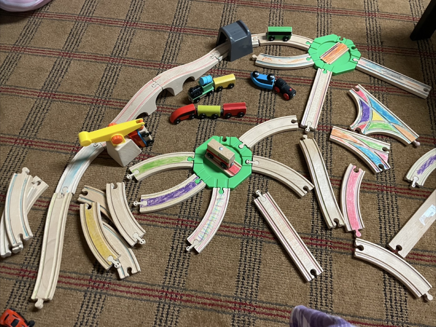 IKEA magnetic Wooden Train Set - 50 pieces